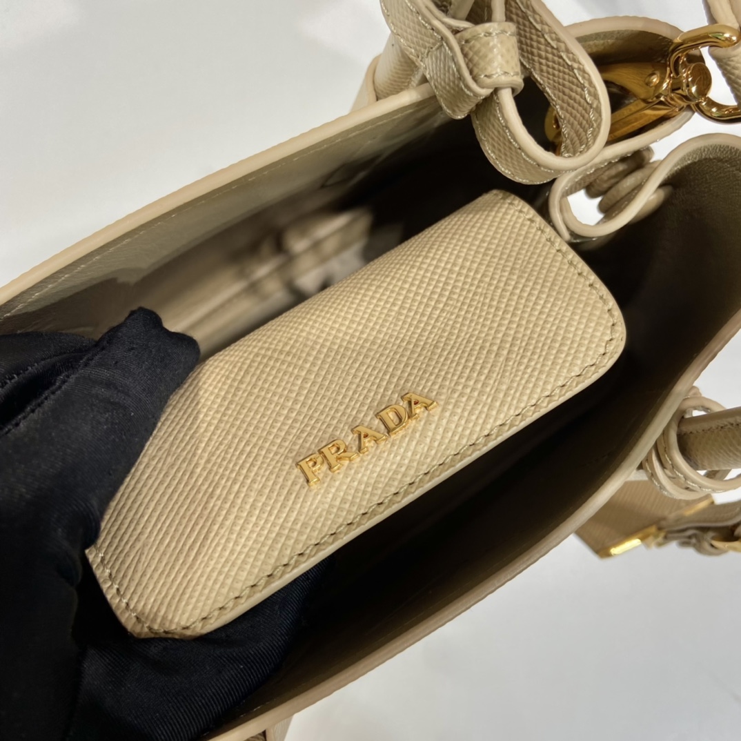 Prada Double Saffiano Mini Bag Beige For Women, Women’s Bags 9.8in/25cm 1BG443_2A4A_F0036_V_XOO