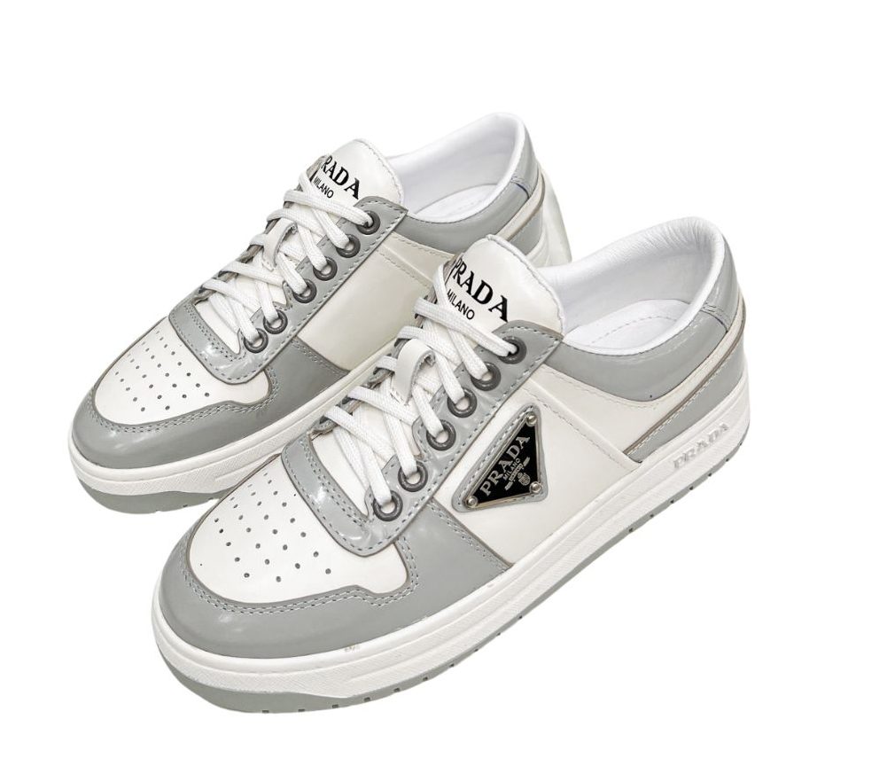 Prada Downtown Sneakers Grey For Women 1.2 in/ 3 cm