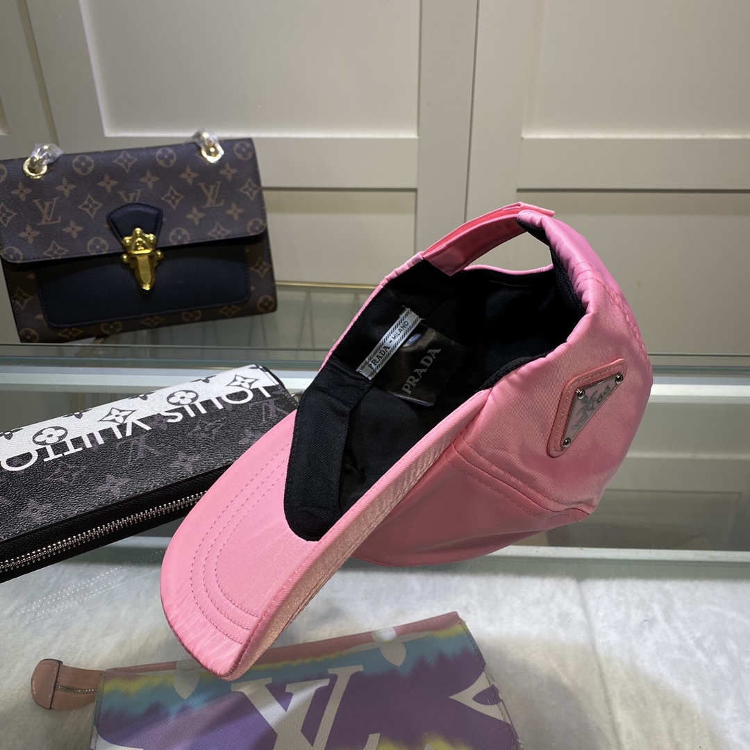 Prada Drill Baseball Cap Pink Prada Cap