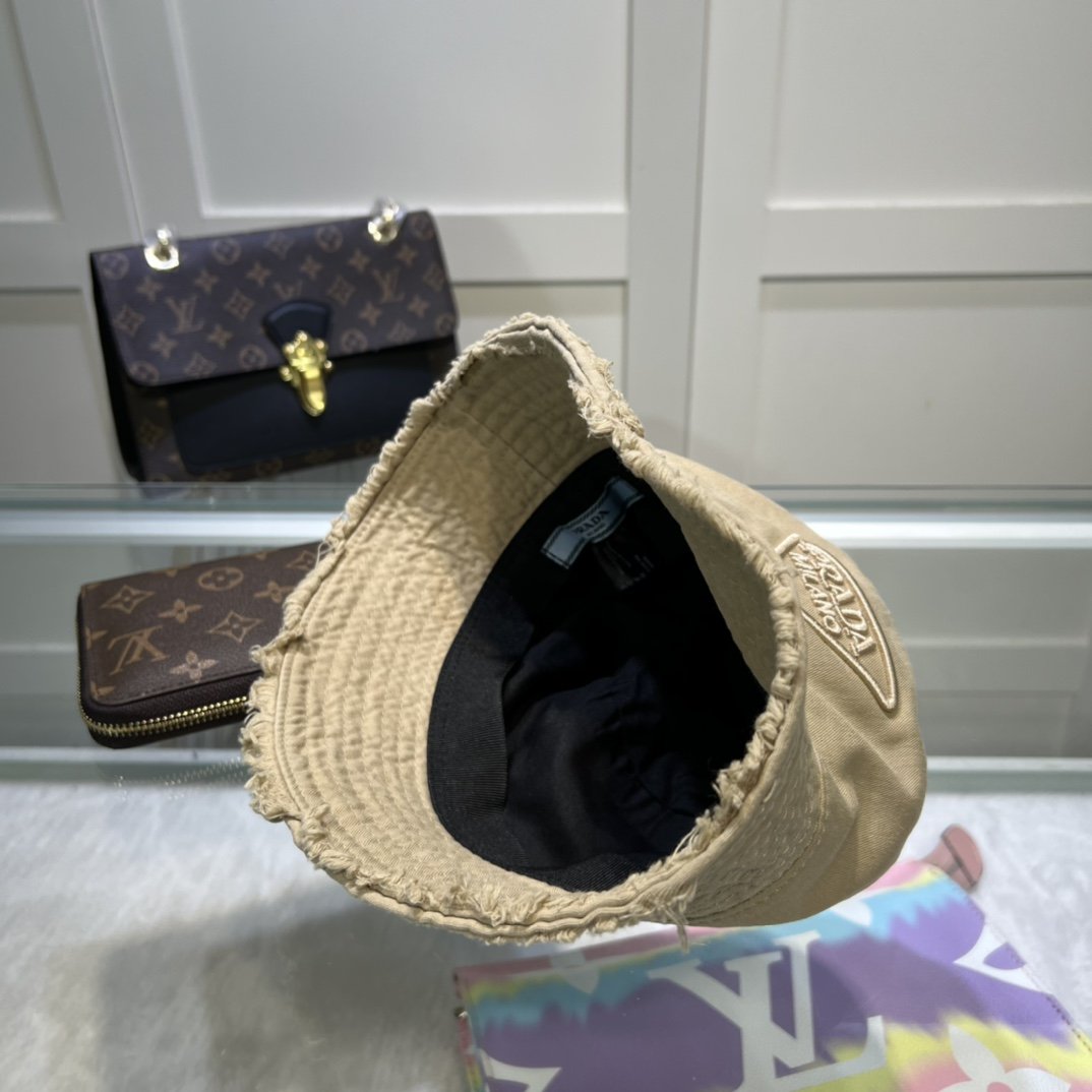 Prada Drill Bucket Hat Khaki Prada Hat Prada 1HC137_2FMB_F0241