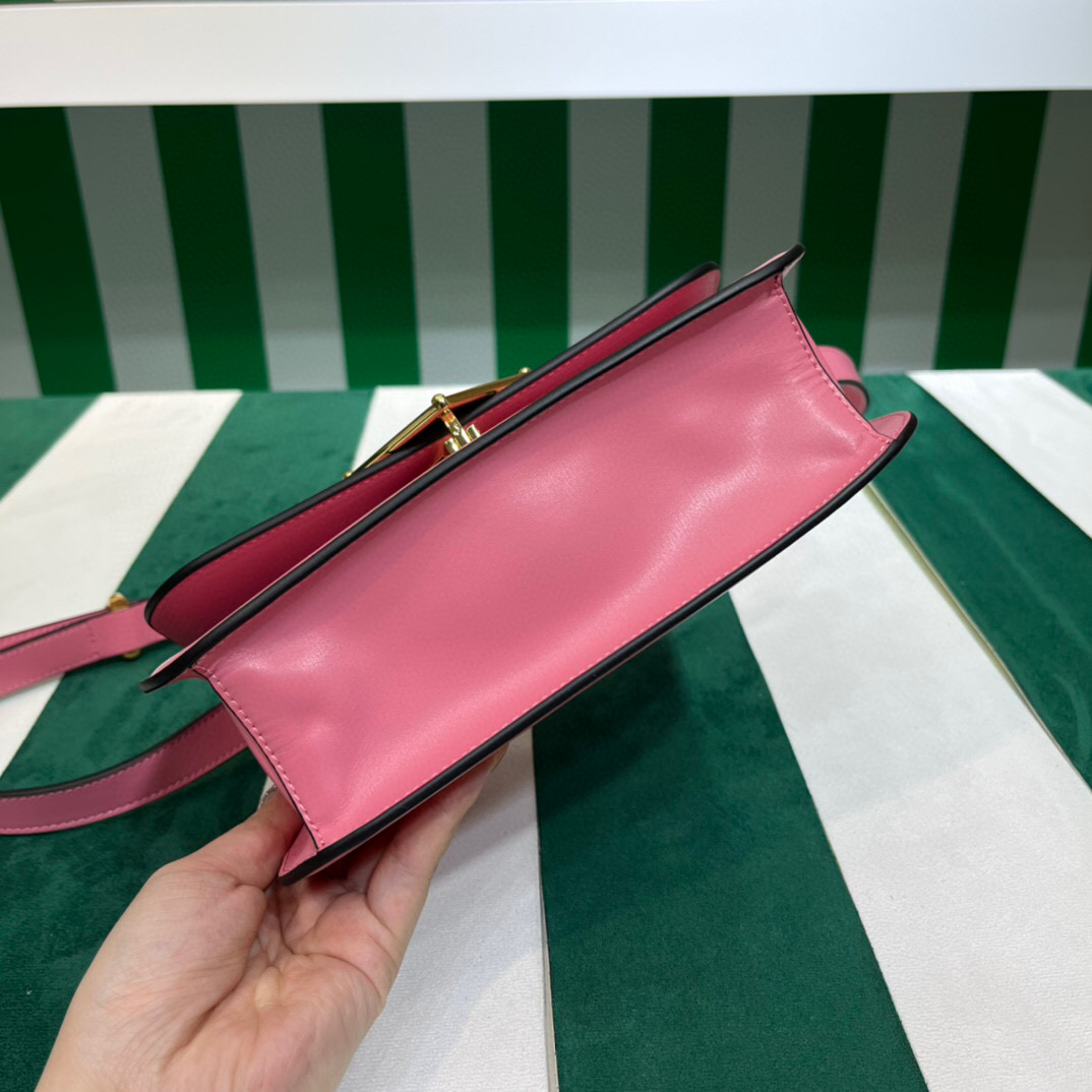 Prada Emblème Shoulder Bag In Pink For Women 7.8in/20cm 1BD340_2A3A_F0ZCL_V_UTO