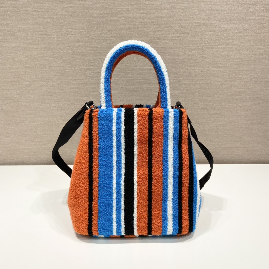 Prada Embroidered Handbag Orange For Women, Women’s Bags 8.6in/22cm 1BA343_2FJ7_F0049_V_NOO