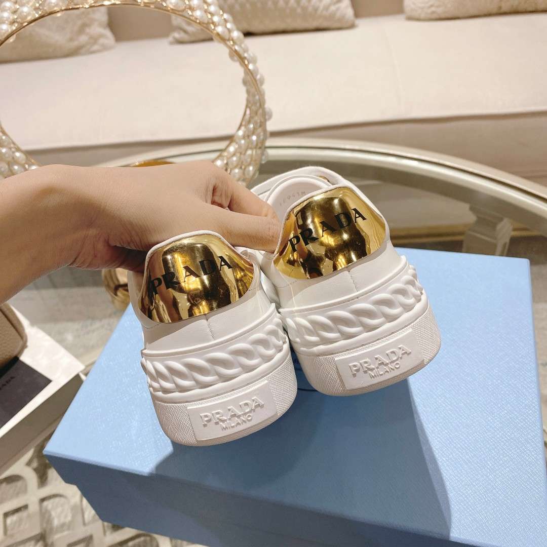 Prada Fyre Low Heel Sneaker White For Women