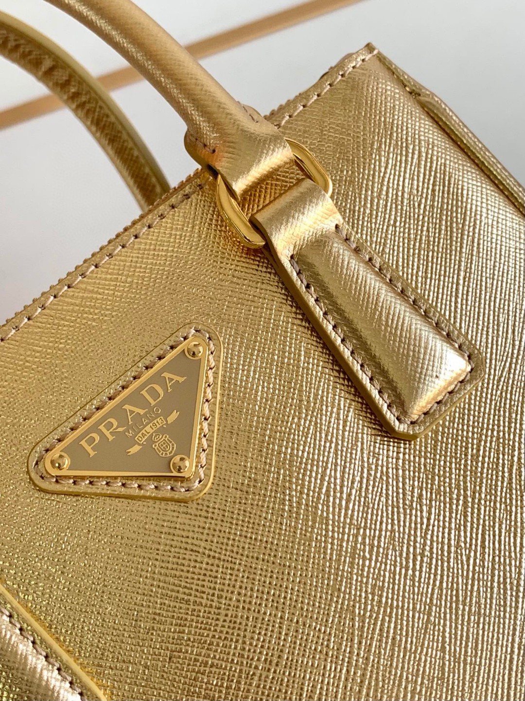 Prada Galleria Saffiano Mini Bag Black/Burgundy/Pink/Gold Tone For Women 7.8 in / 20 cm 1BA906_NZV_F0002_V_EOM