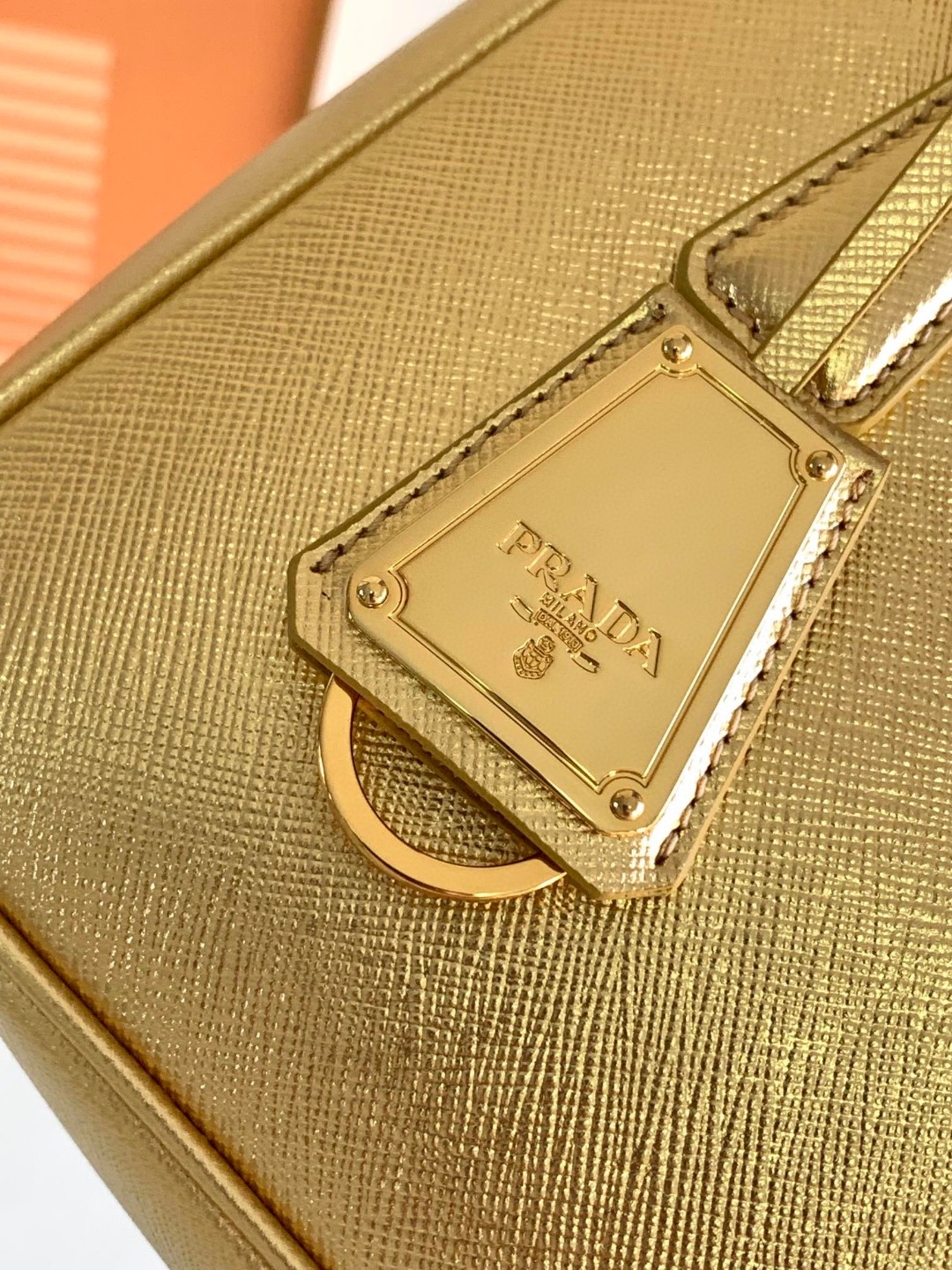 Prada Galleria Saffiano Mini Bag Black/Burgundy/Pink/Gold Tone For Women 7.8 in / 20 cm 1BA906_NZV_F0002_V_EOM