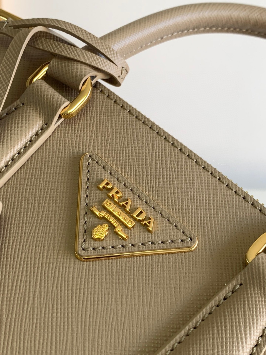 Prada Galleria Saffiano Mini Bag White/Beige/Blue/Dark Blue For Women 7.8 in / 20 cm 1BA906_NZV_F0009_V_EOM