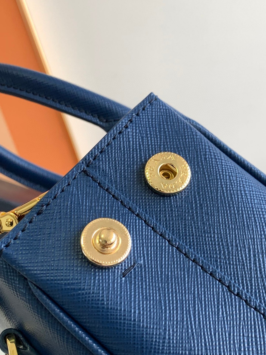 Prada Galleria Saffiano Mini Bag White/Beige/Blue/Dark Blue For Women 7.8 in / 20 cm 1BA906_NZV_F0009_V_EOM