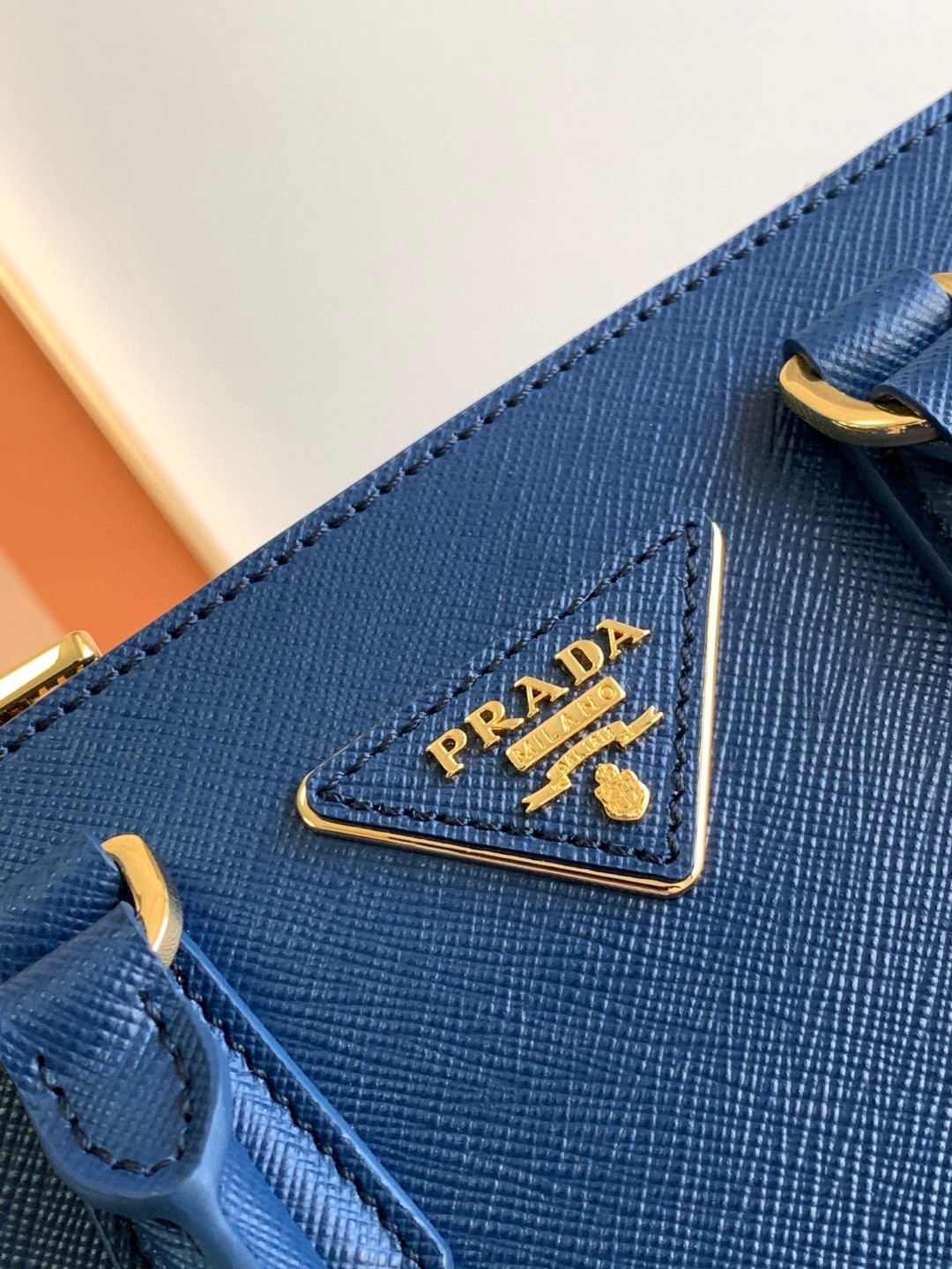 Prada Galleria Saffiano Mini Bag White/Beige/Blue/Dark Blue For Women 7.8 in / 20 cm 1BA906_NZV_F0009_V_EOM