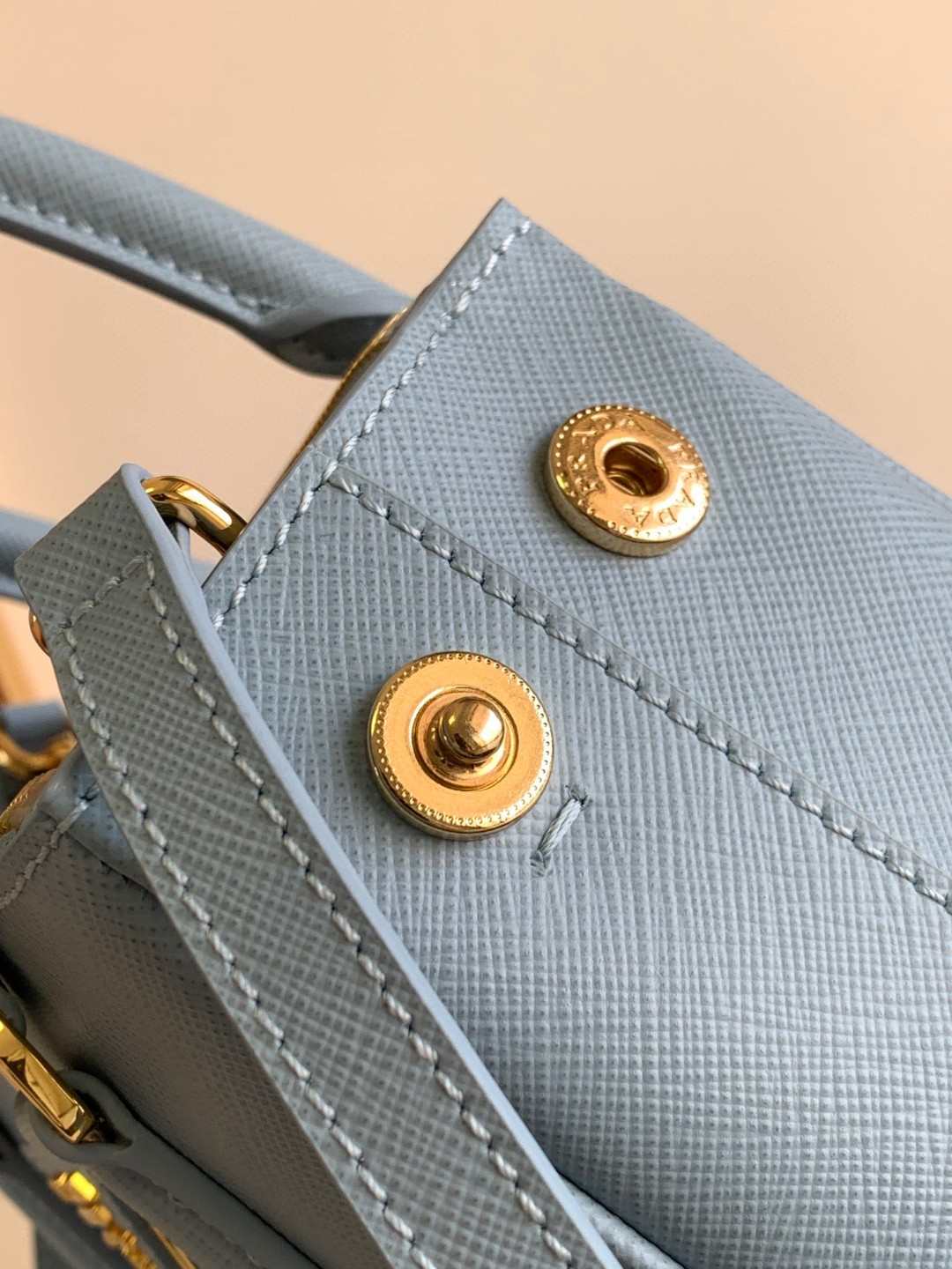 Prada Galleria Saffiano Mini Bag White/Beige/Blue/Dark Blue For Women 7.8 in / 20 cm 1BA906_NZV_F0009_V_EOM