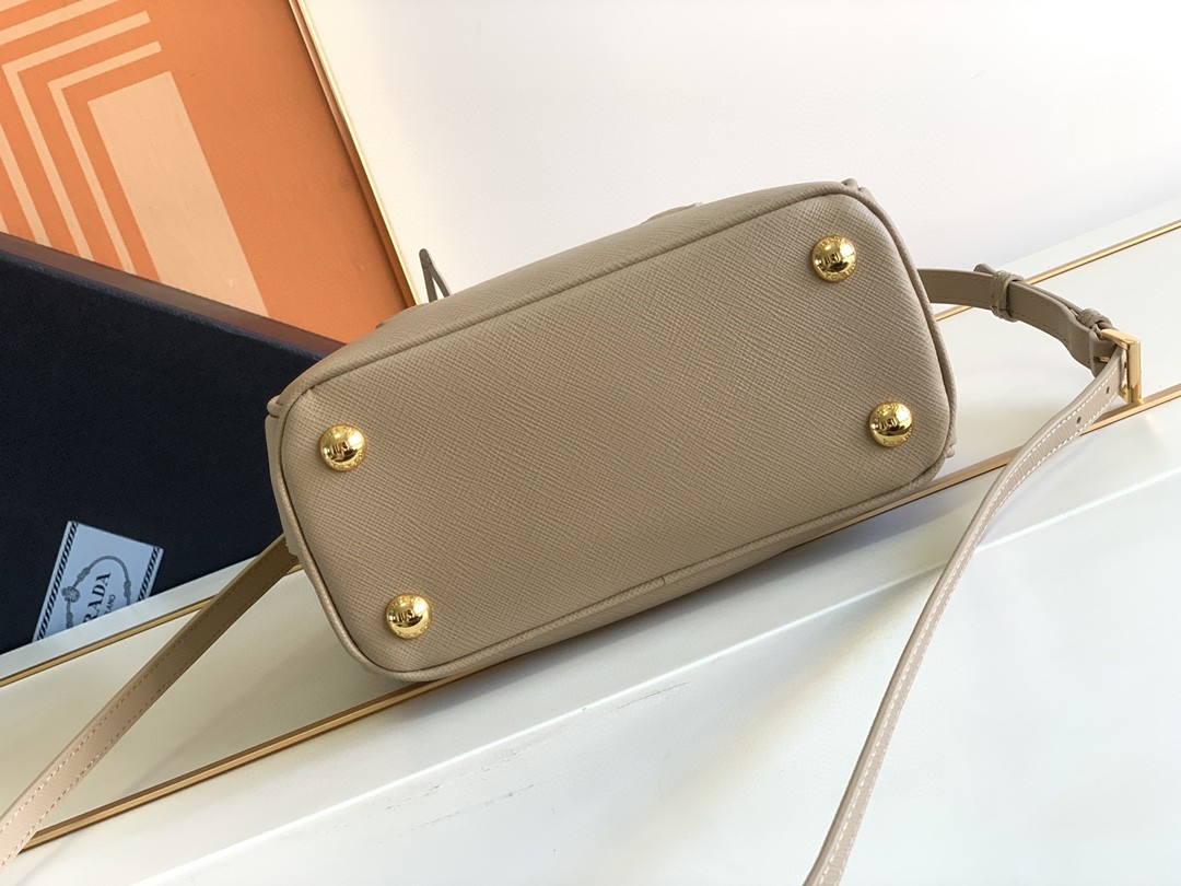 Prada Galleria Saffiano Mini Bag White/Beige/Blue/Dark Blue For Women 7.8 in / 20 cm 1BA906_NZV_F0009_V_EOM
