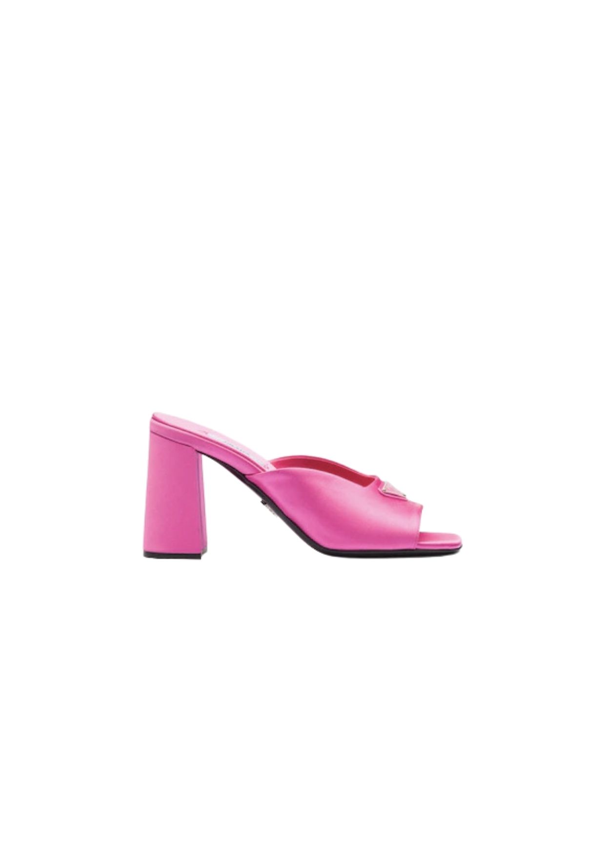 Prada High-Heeled Satin Slides Pink For Women 1XX643_049_F0638_F_085
