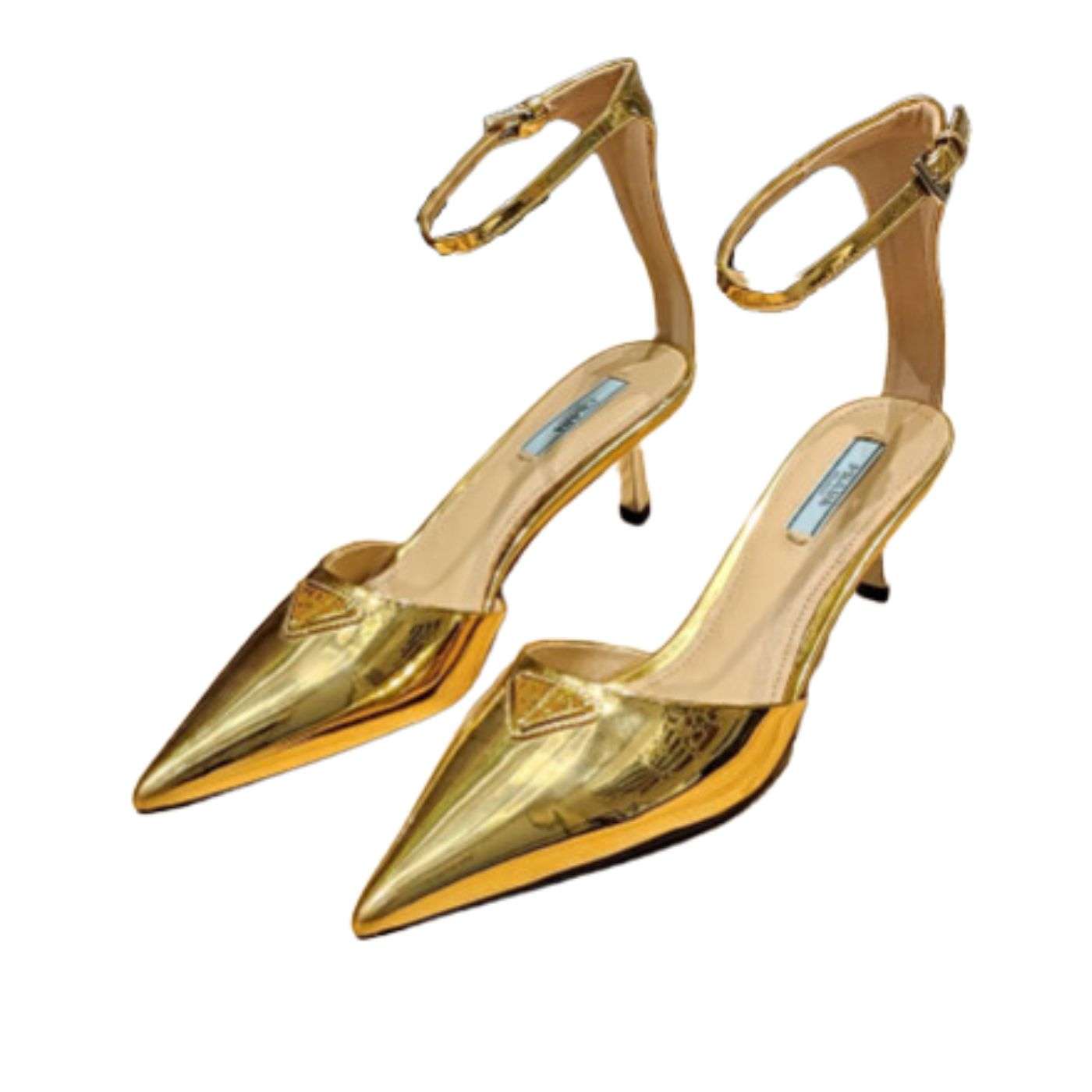 Prada Hilda Pumps Gold For Women