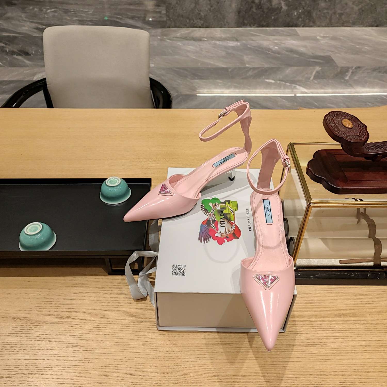 Prada Hilda Pumps Pink For Women