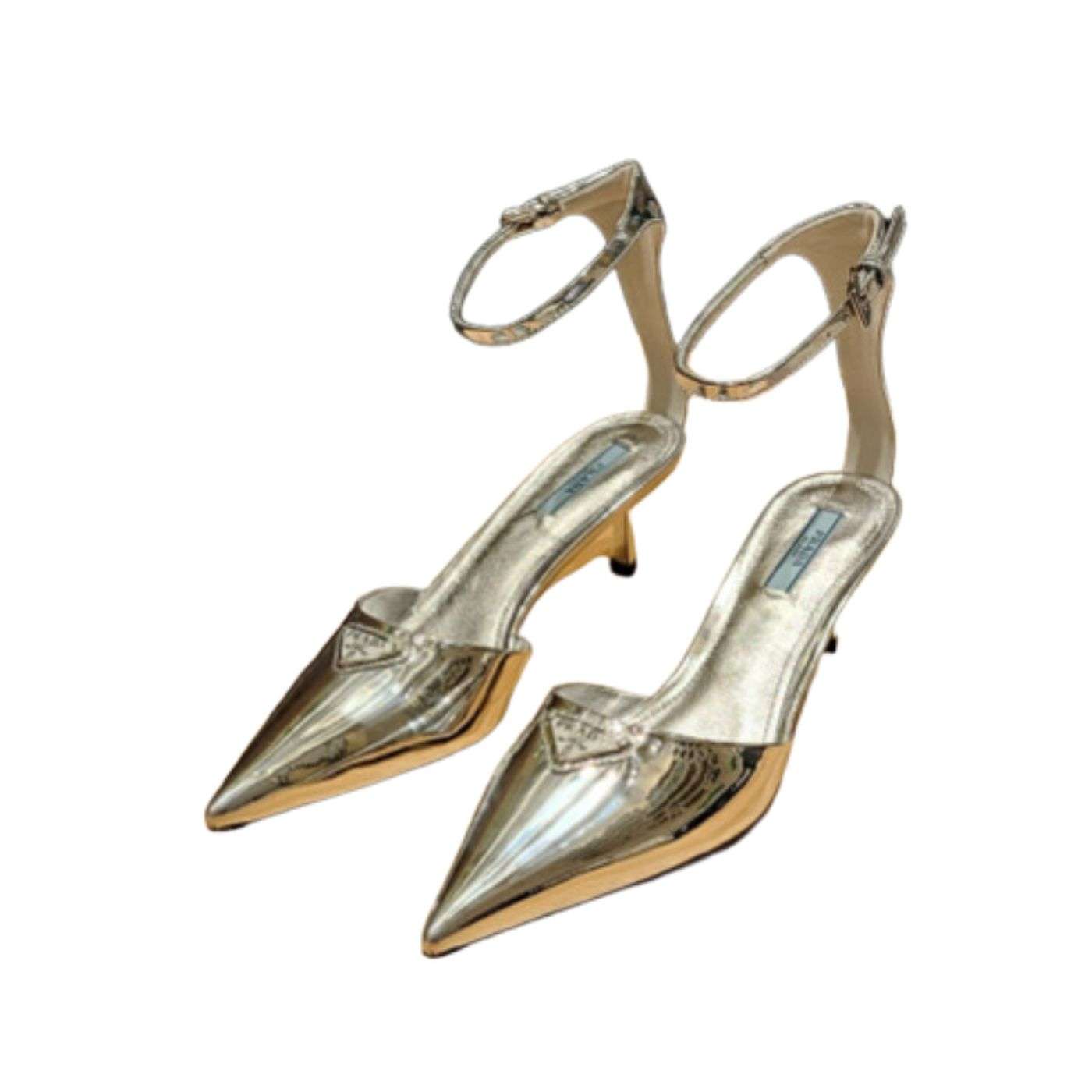 Prada Hilda Pumps Silver For Women