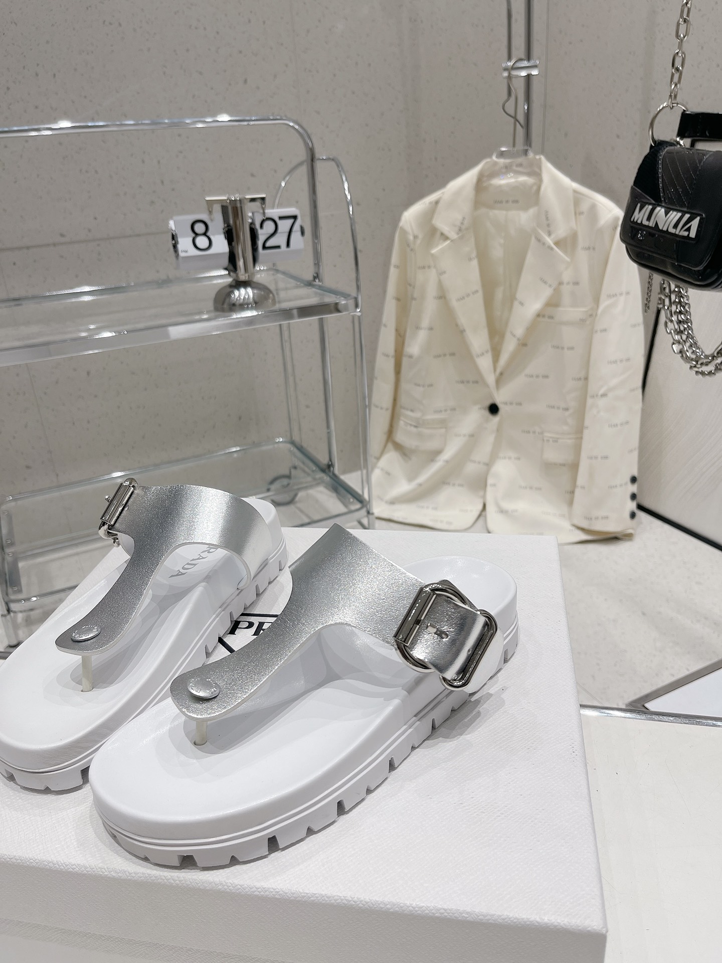 Prada Holster AD Coastal Silver For Women