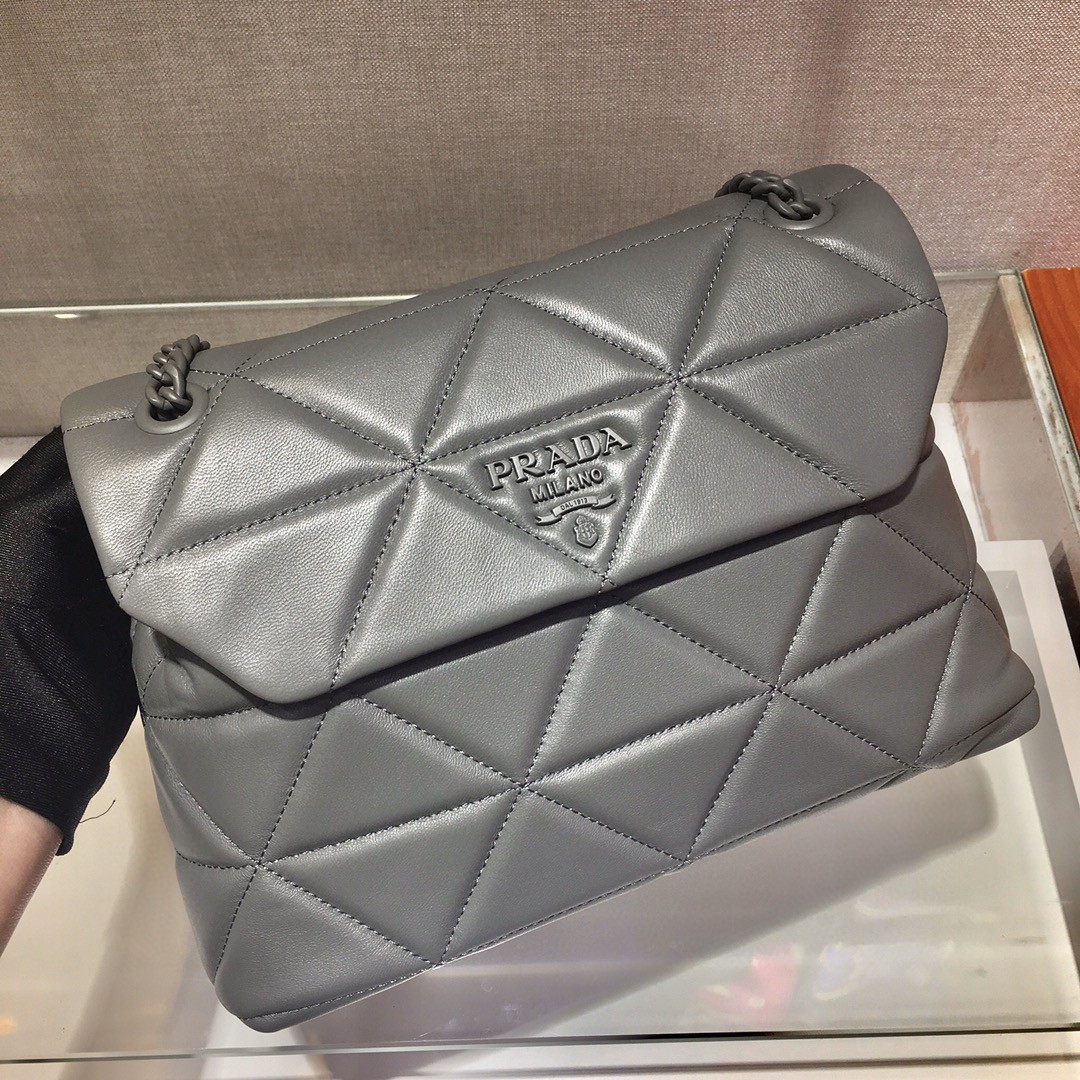 Prada Large Nappa Spectrum Bag Grey For Women, Women’s Bags 10.6in/27cm 1BD231_WDF0_F0LU5_V_OOO