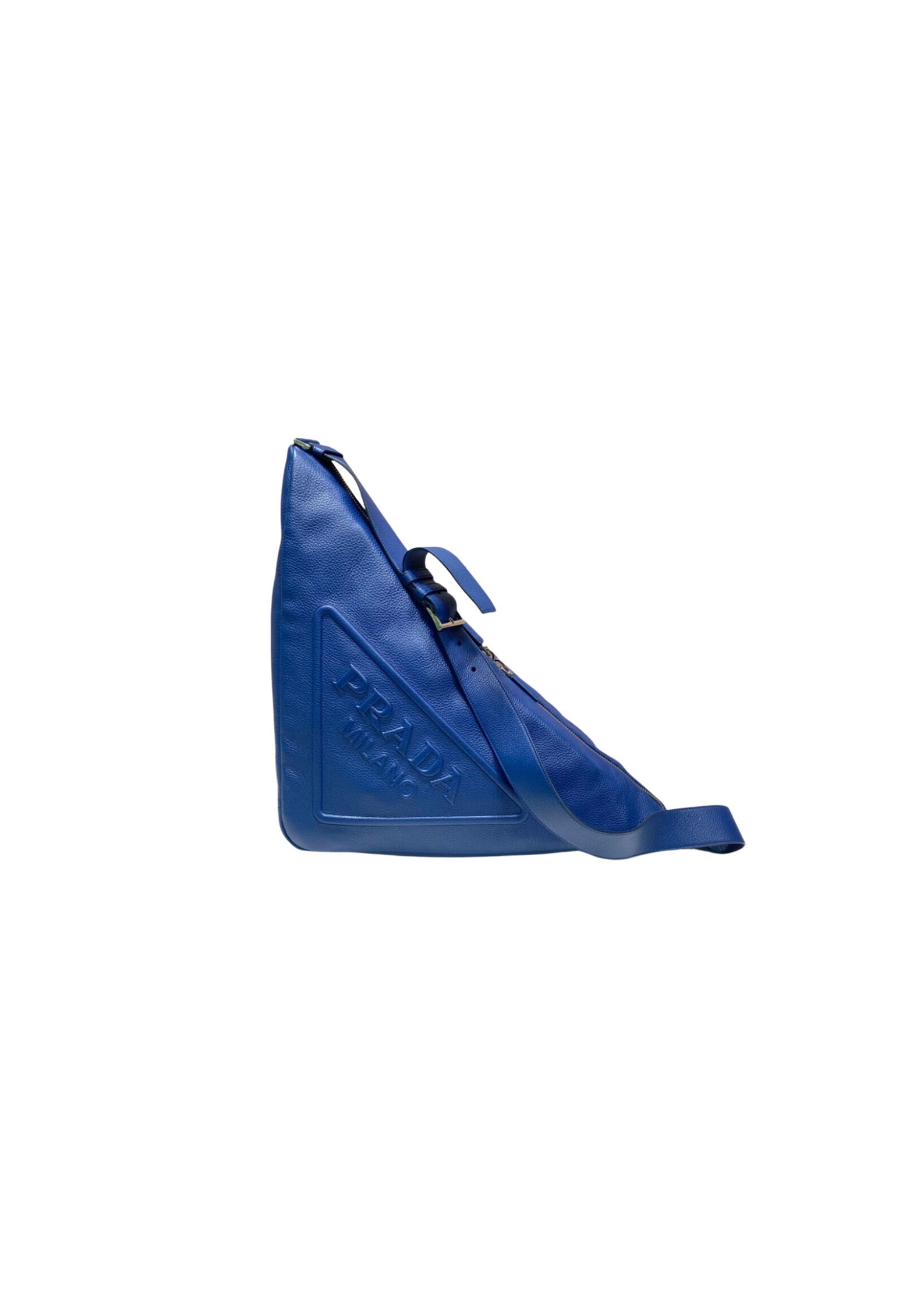 Prada Large Prada Triangle Bag In Blue For Men 22.8in/ 58cm