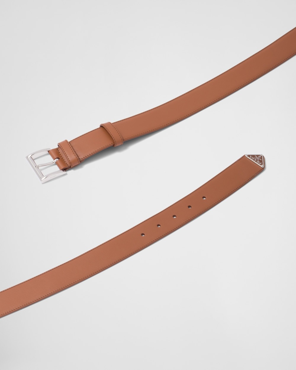 Prada Leather Belt Cognac For Women 1CC545_8NQ_F0046