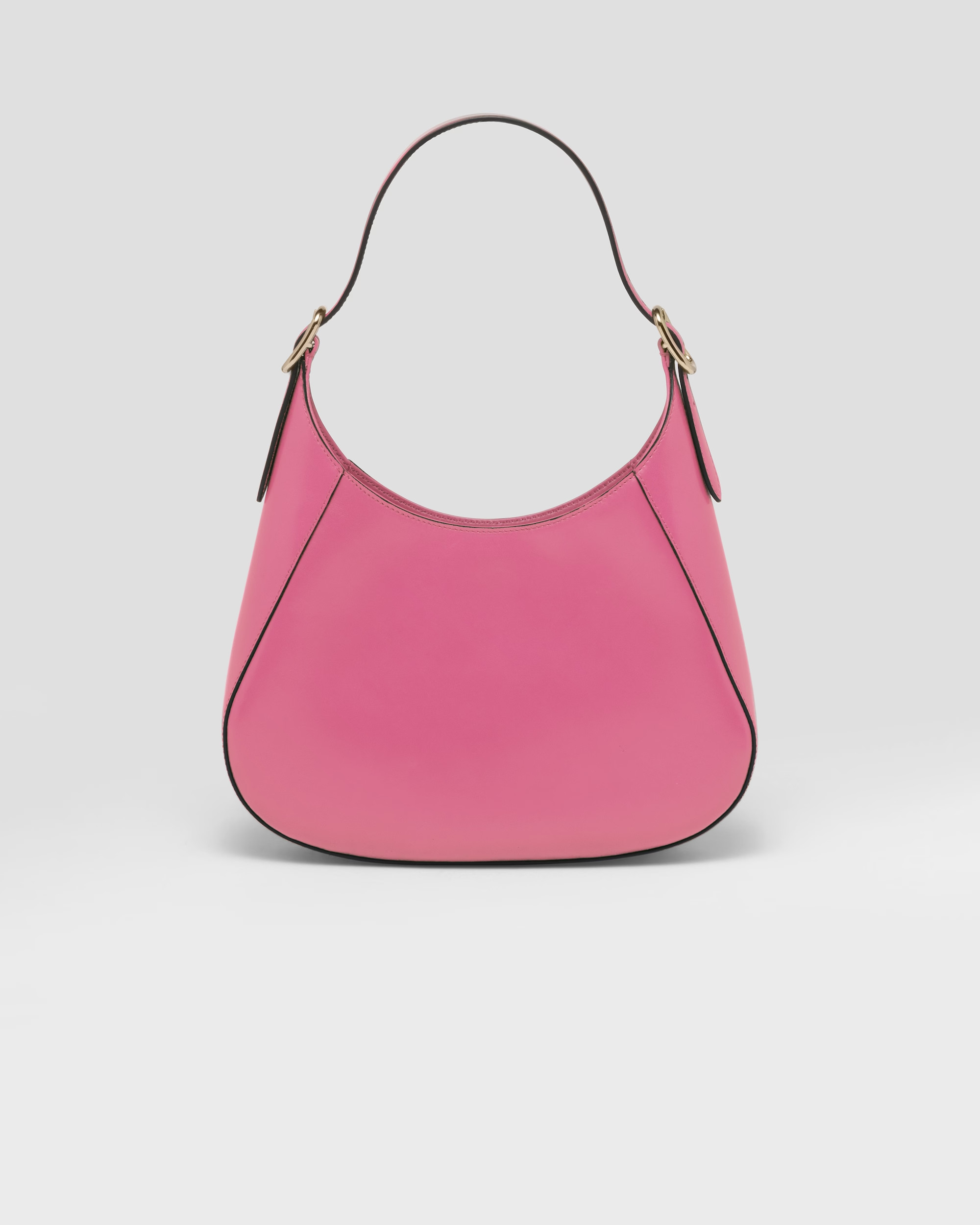Prada Leather Shoulder Bag Pink For Women 1BC179_2A3A_F0ZCL_V_OOO 10in/26cm