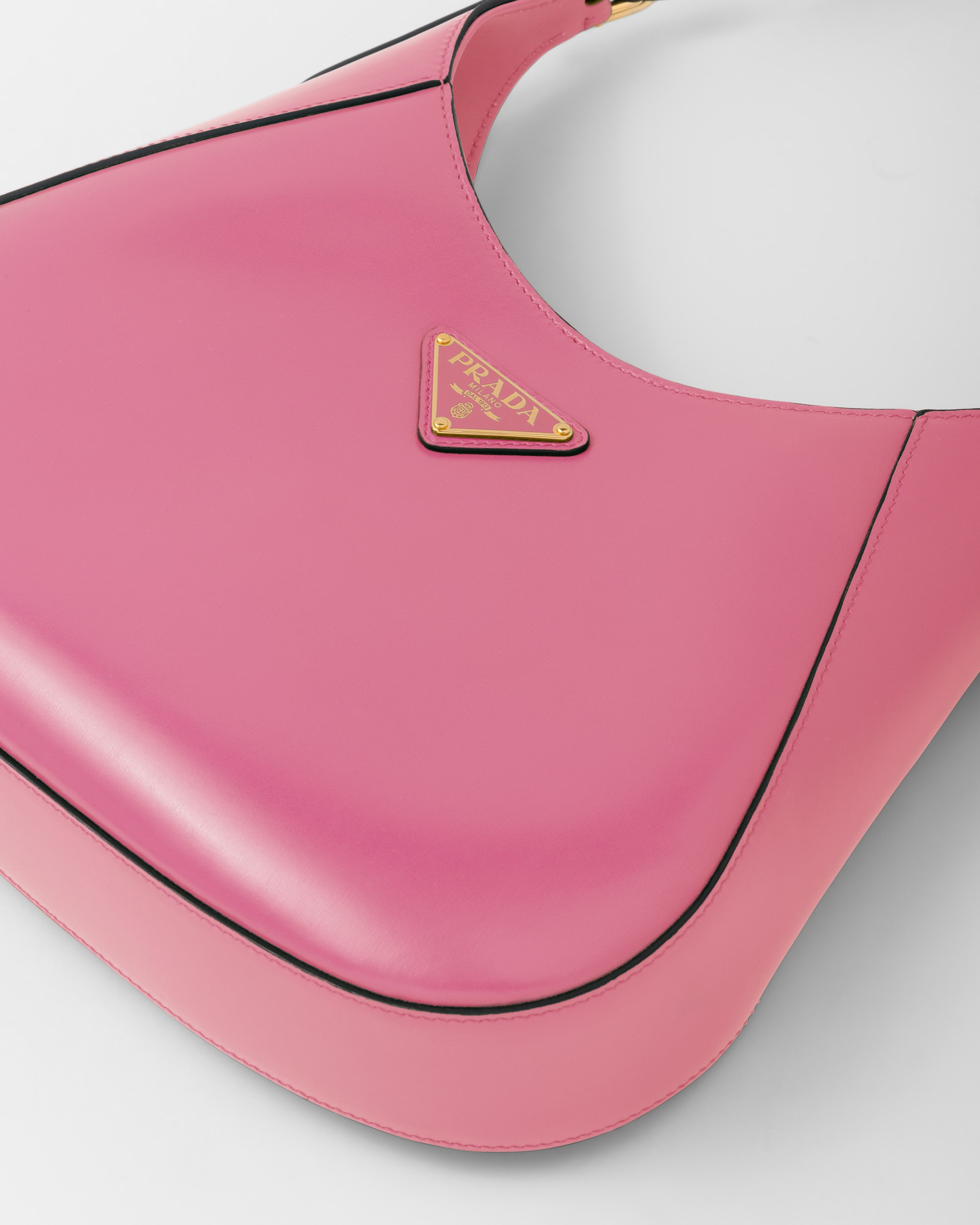 Prada Leather Shoulder Bag Pink For Women 1BC179_2A3A_F0ZCL_V_OOO 10in/26cm