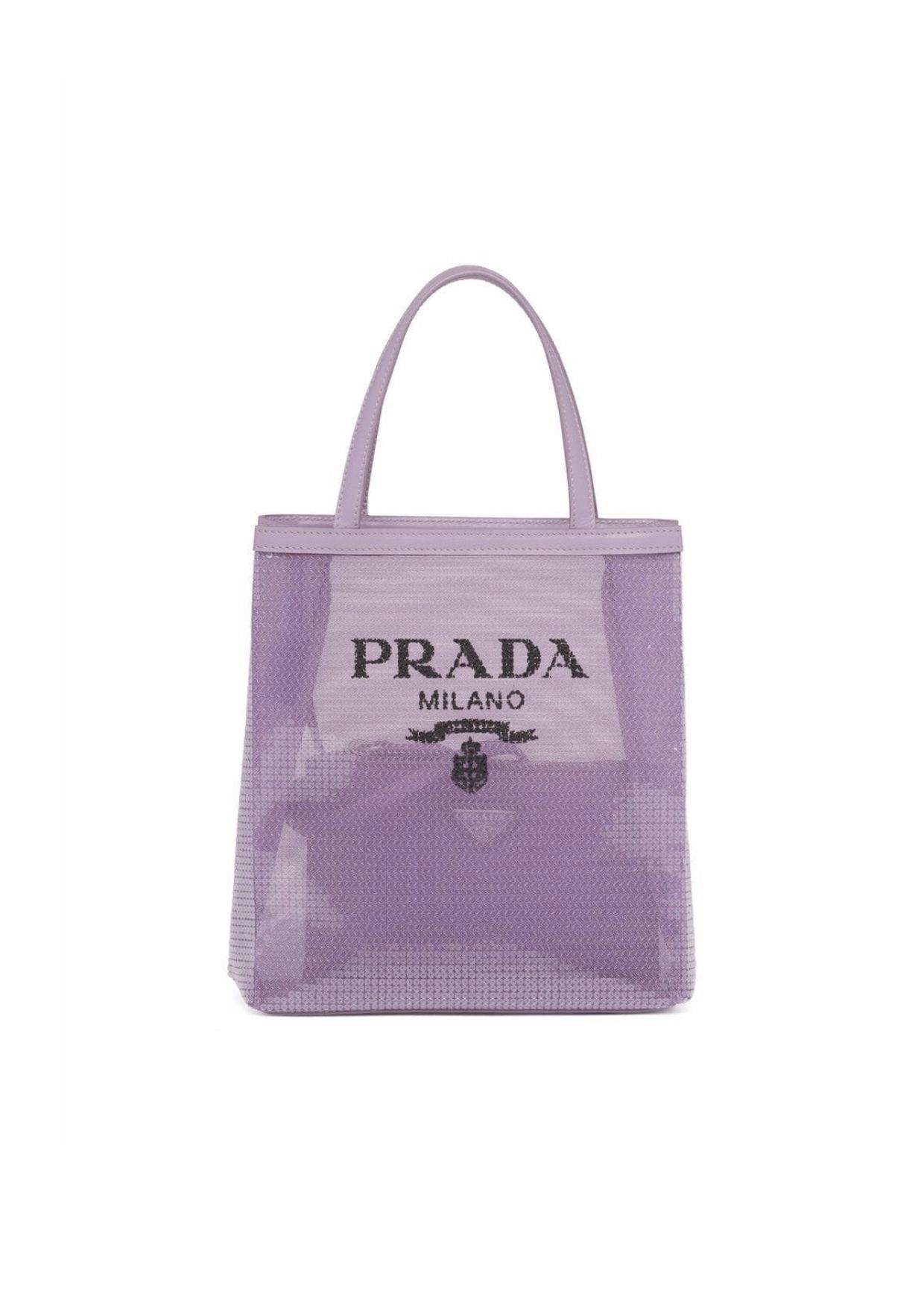 Prada Logo-Print Sequin-Embellished Mini Bag Purple For Women 1BG417VOOO2D0A