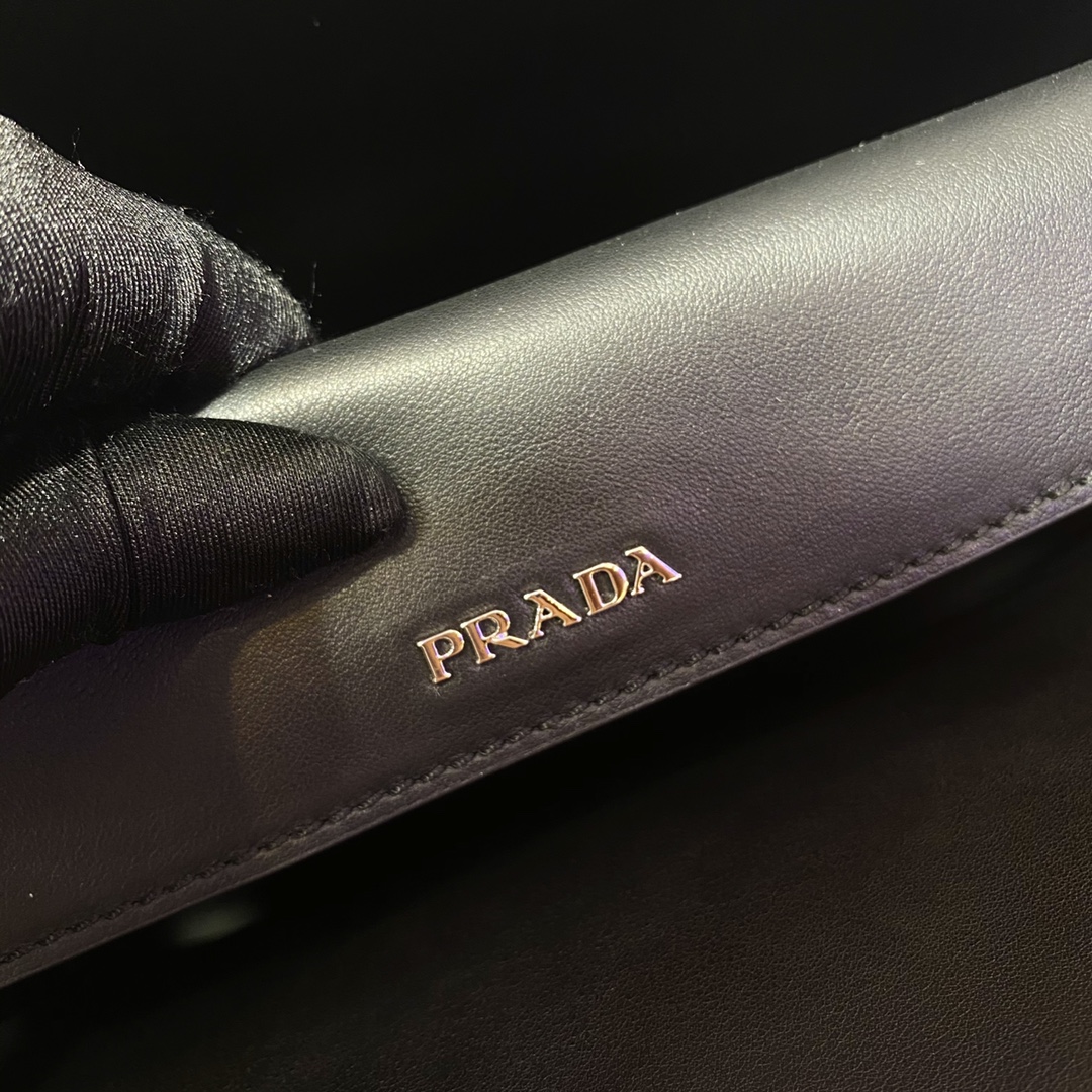 Prada Medium Saffiano Double Bag Black For Women, Women’s Bags 13in/33cm 1BG775_2A4A_F0LJ4_V_OOO