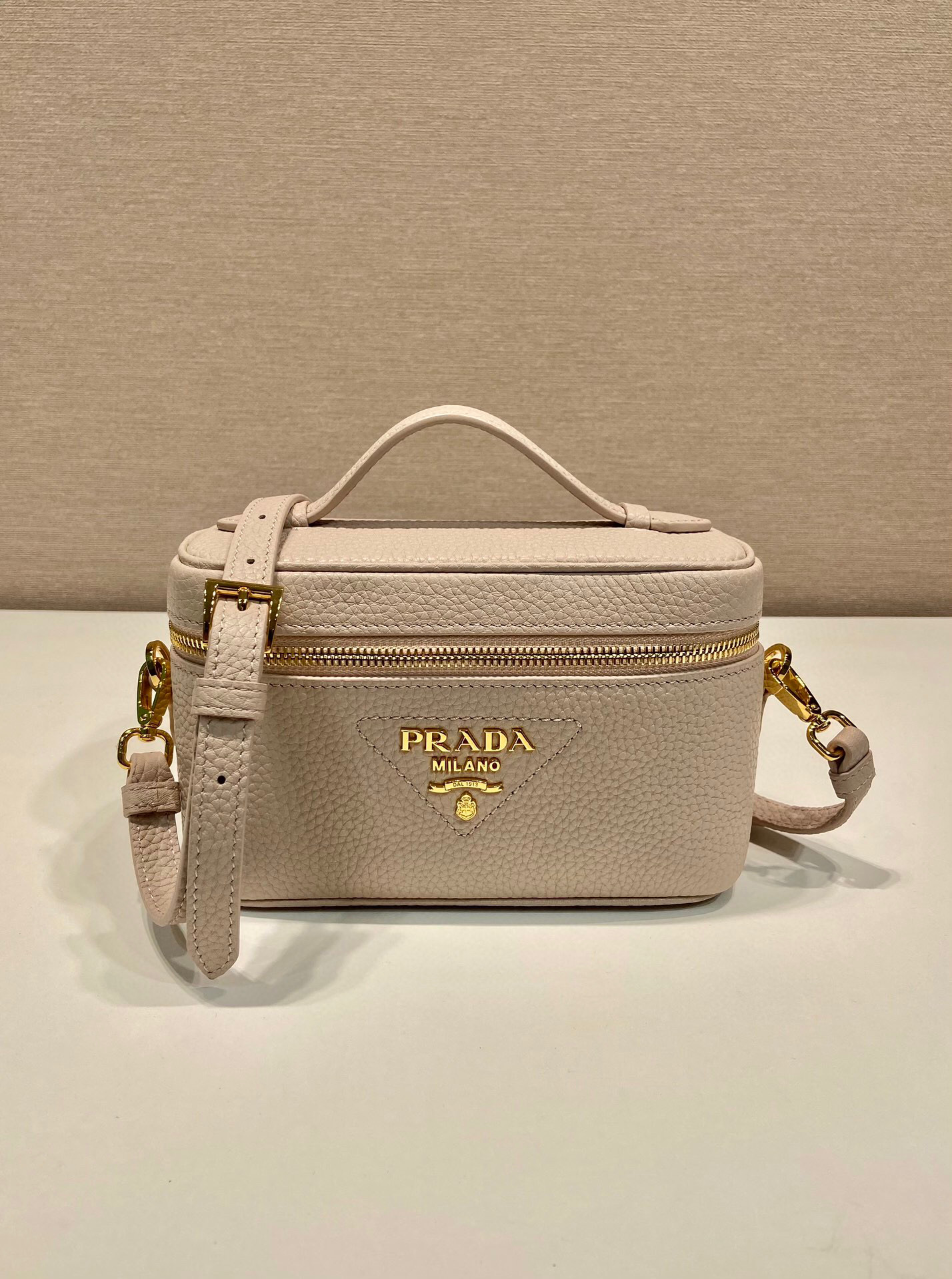Prada Mini Bag In Beige For Women 7.1in/ 18cm 1BH202_2DKV_F0GCN_V_OOM