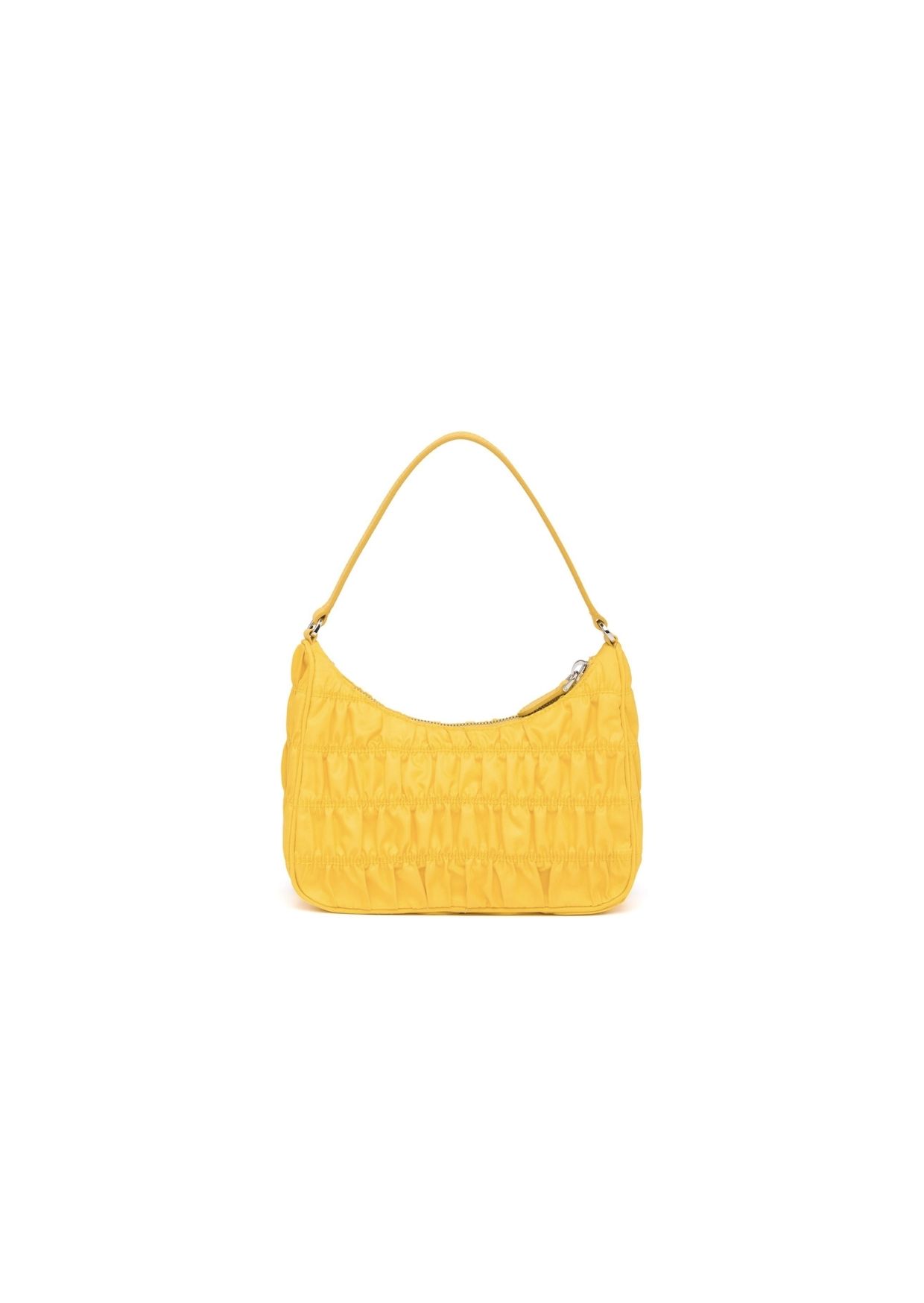 Prada Mini Bag Nylon and Saffiano Yellow in Nylon With Silver-tone For Women?