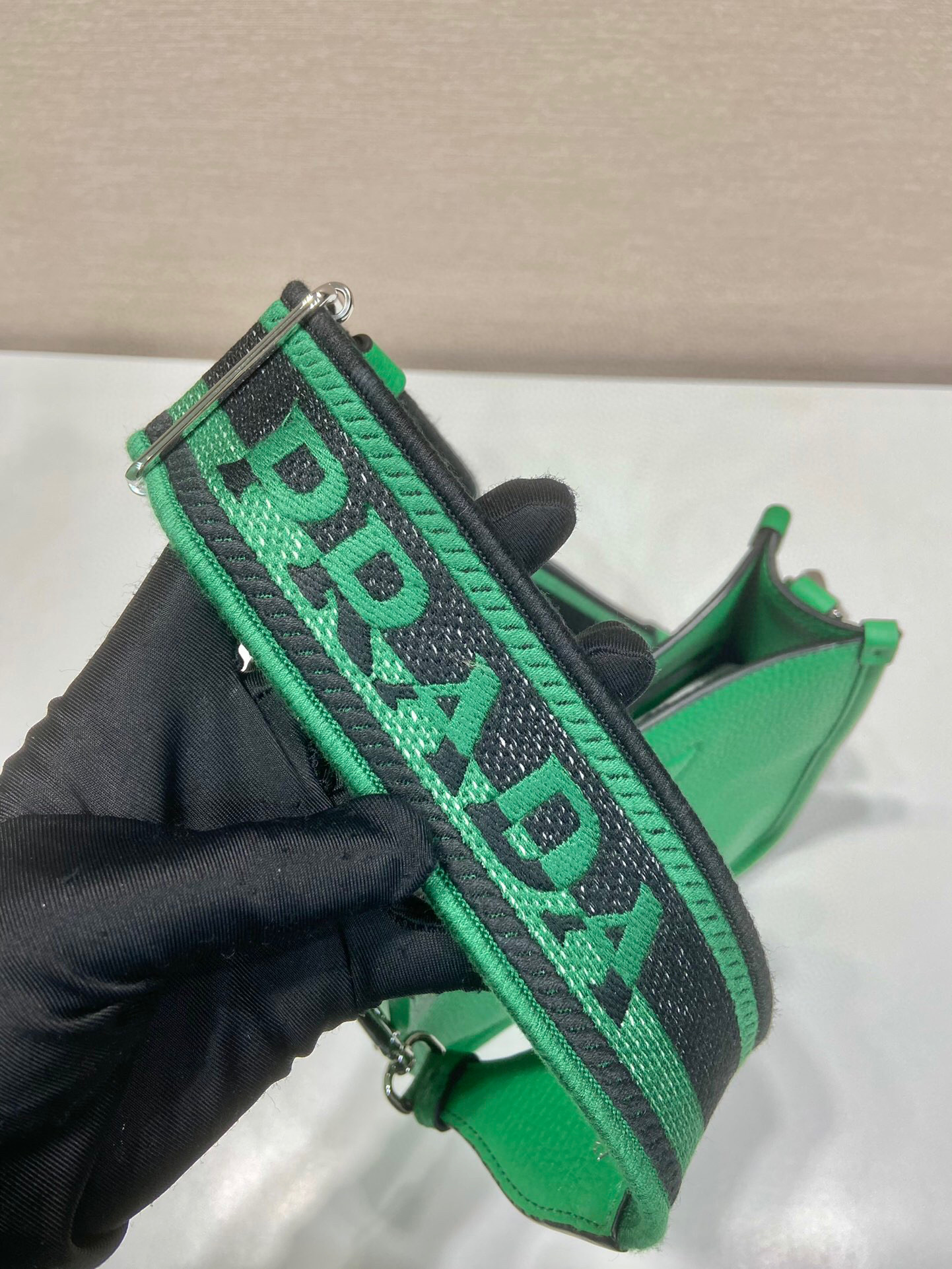 Prada Mini Shoulder Bag In Green For Women 7.8 in/20cm 1BH191_2DKV_F0YFM_V_3OO