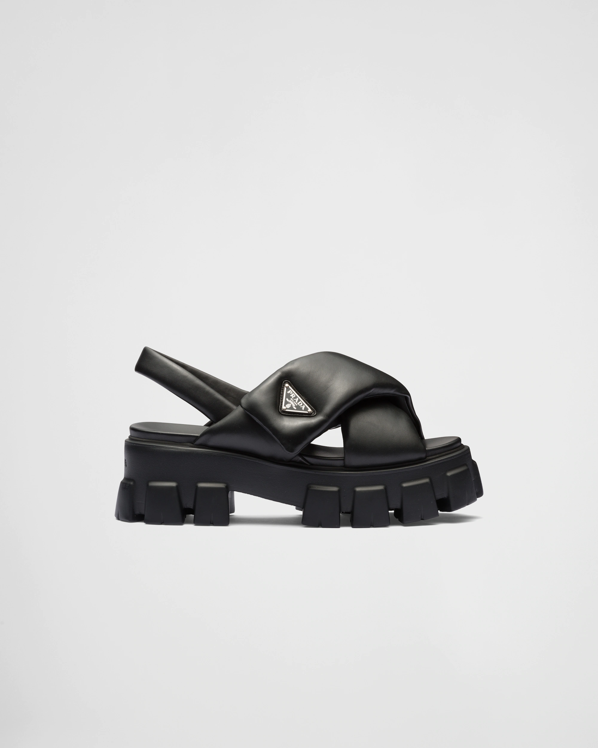 Prada Monolith Padded Nappa Leather Sandals For Women 1X123N_2DL8_F0002_F_055