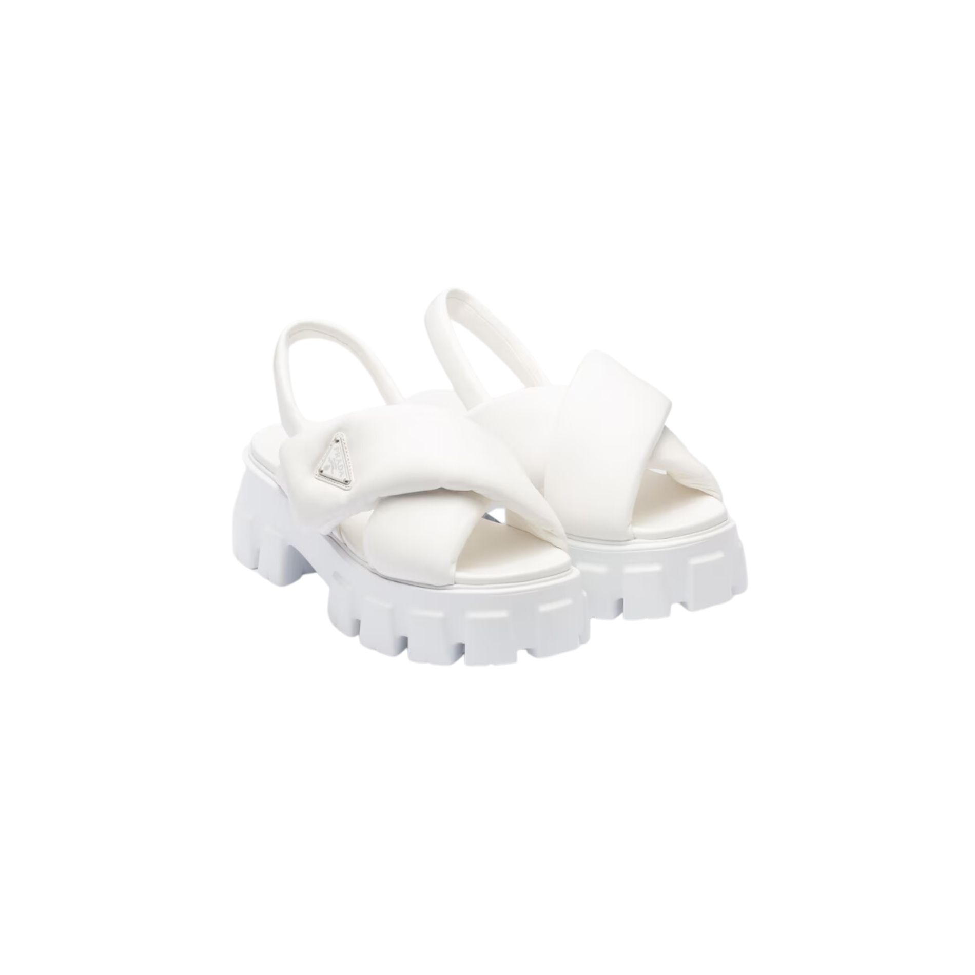 Prada Monolith Padded Nappa Leather Sandals White 1X123N_2DL8_F0009_F_055