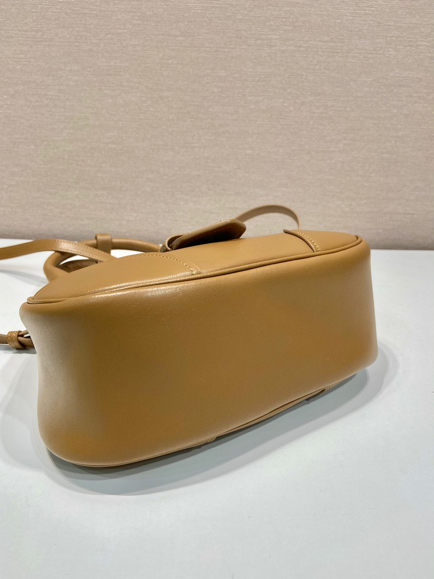 Prada Moon Padded Nappa Bag In White/Yellow/Brown For Women 8.8in / 22.5cm 1BA381_2DYI_F0009_V_OOM