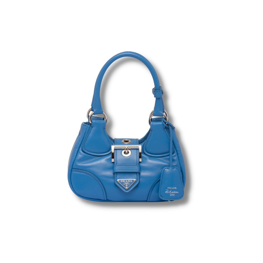 Prada Moon Padded Nappa Blue For Women- 1BA381_2DYI_F0V98_V_OOM