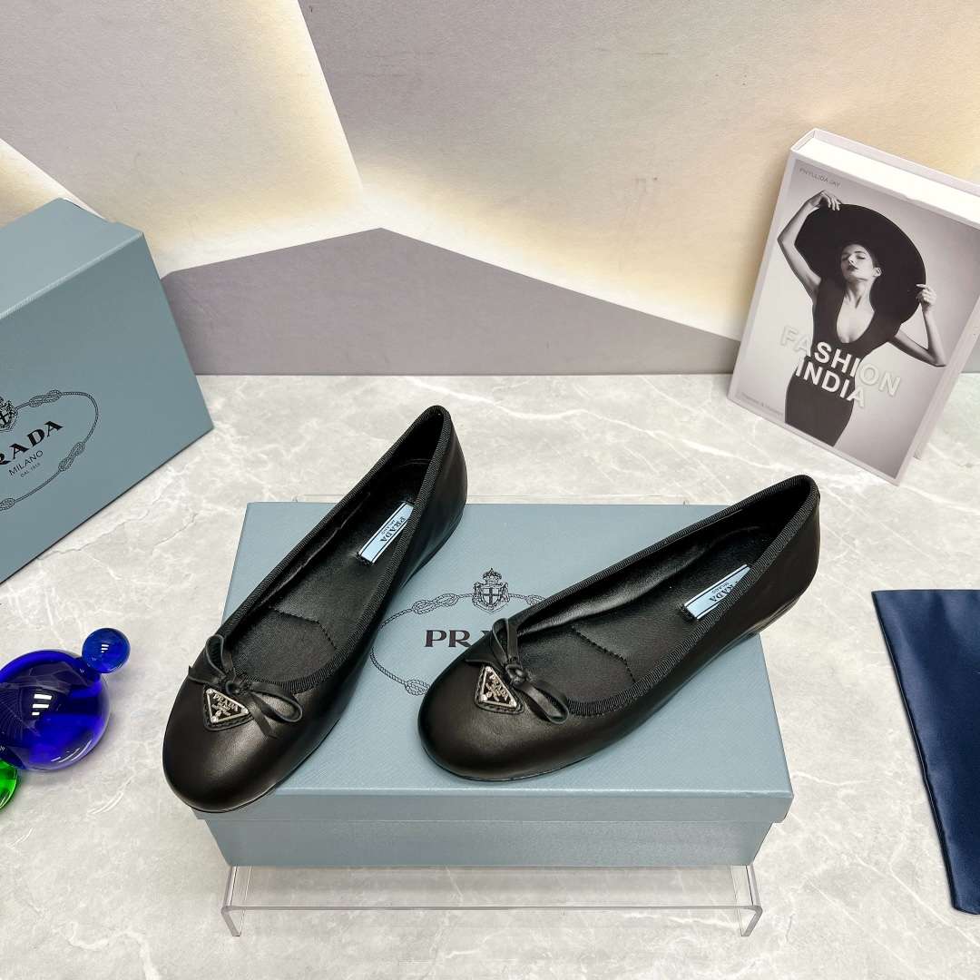 Prada Nappa Ballerinas Black For Women 1F037N_038_F0002_F_005