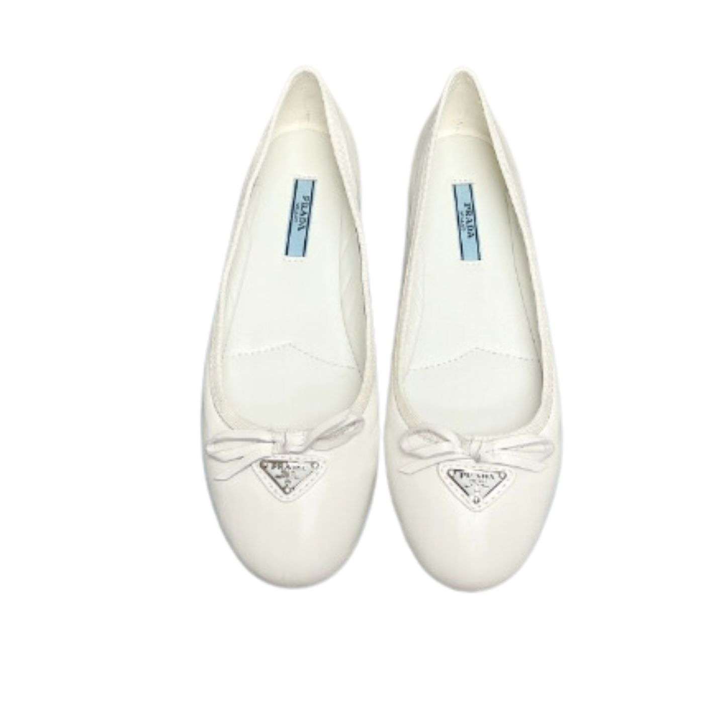 Prada Nappa Ballerinas White For Women