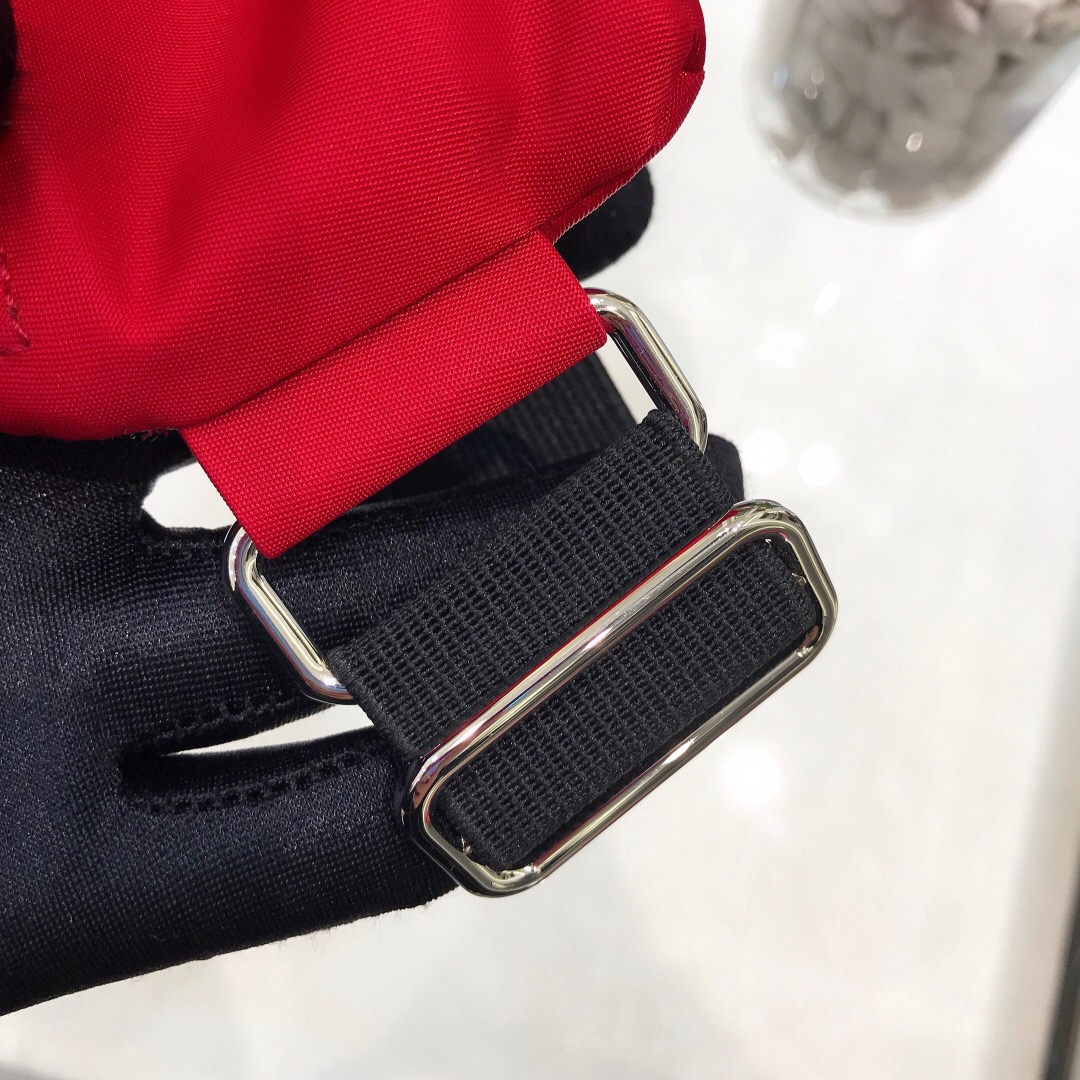 Prada Nylon Wristlet Clutch Bag Black/Pink/Red For Women 5.1 in/ 13 cm 2TT095_D02_F0002