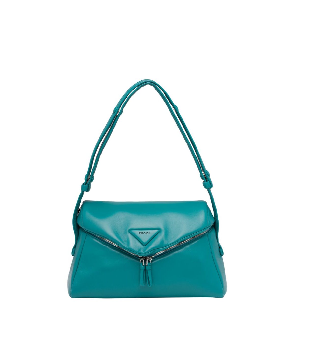 Prada Padded Nappa Prada Signaux Bag In Green For Women 13in/ 33cm