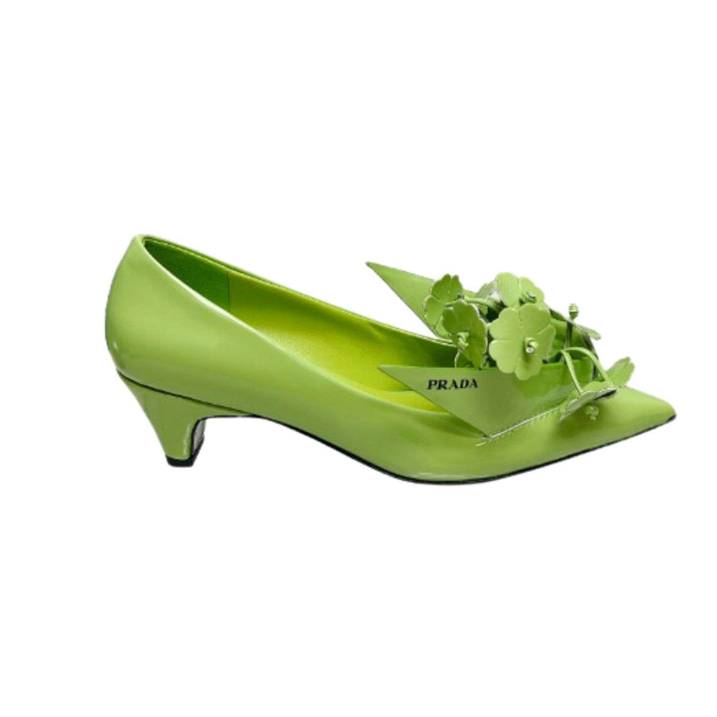 Prada Patent Pumps Green For Women