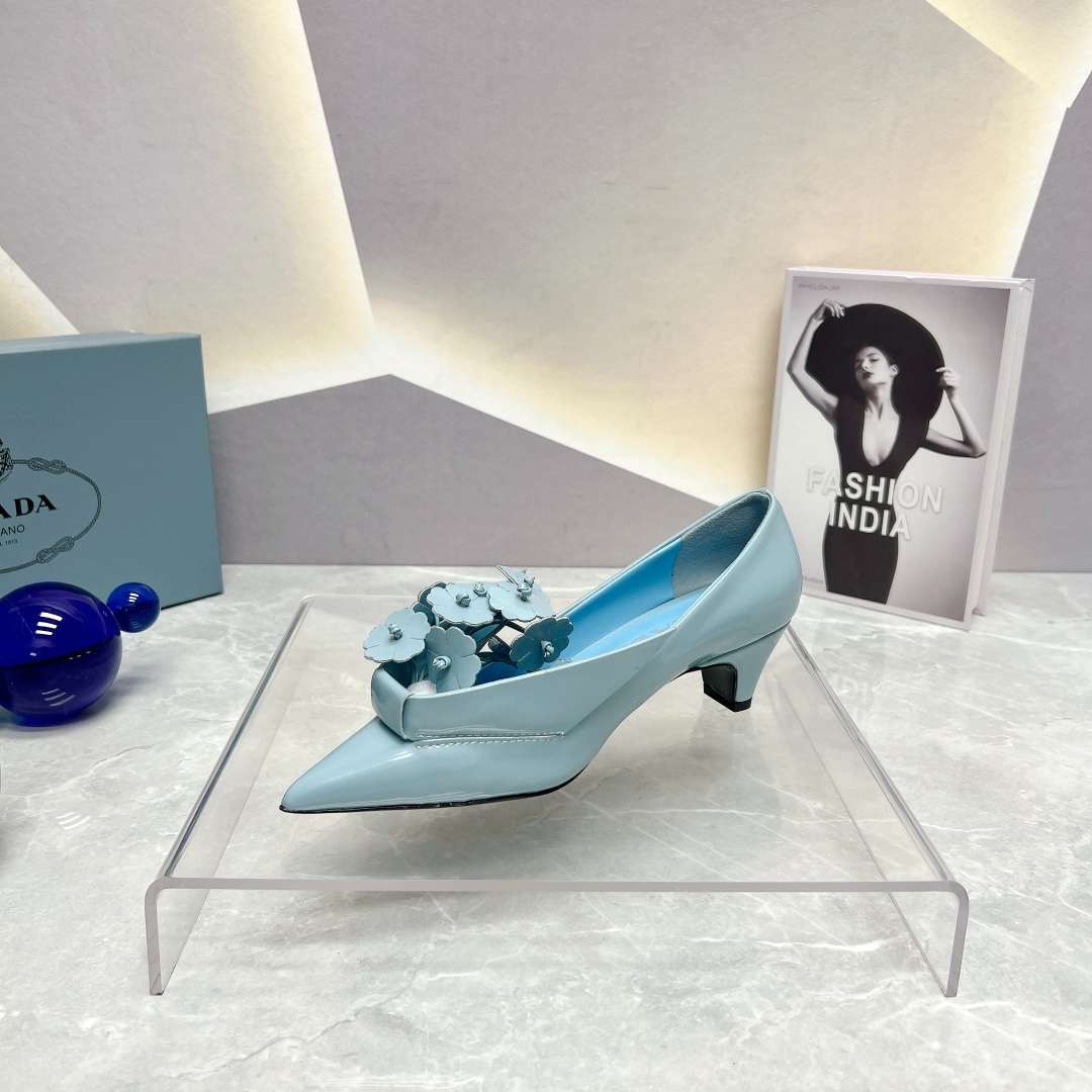 Prada Patent Pumps Jade Green For Women