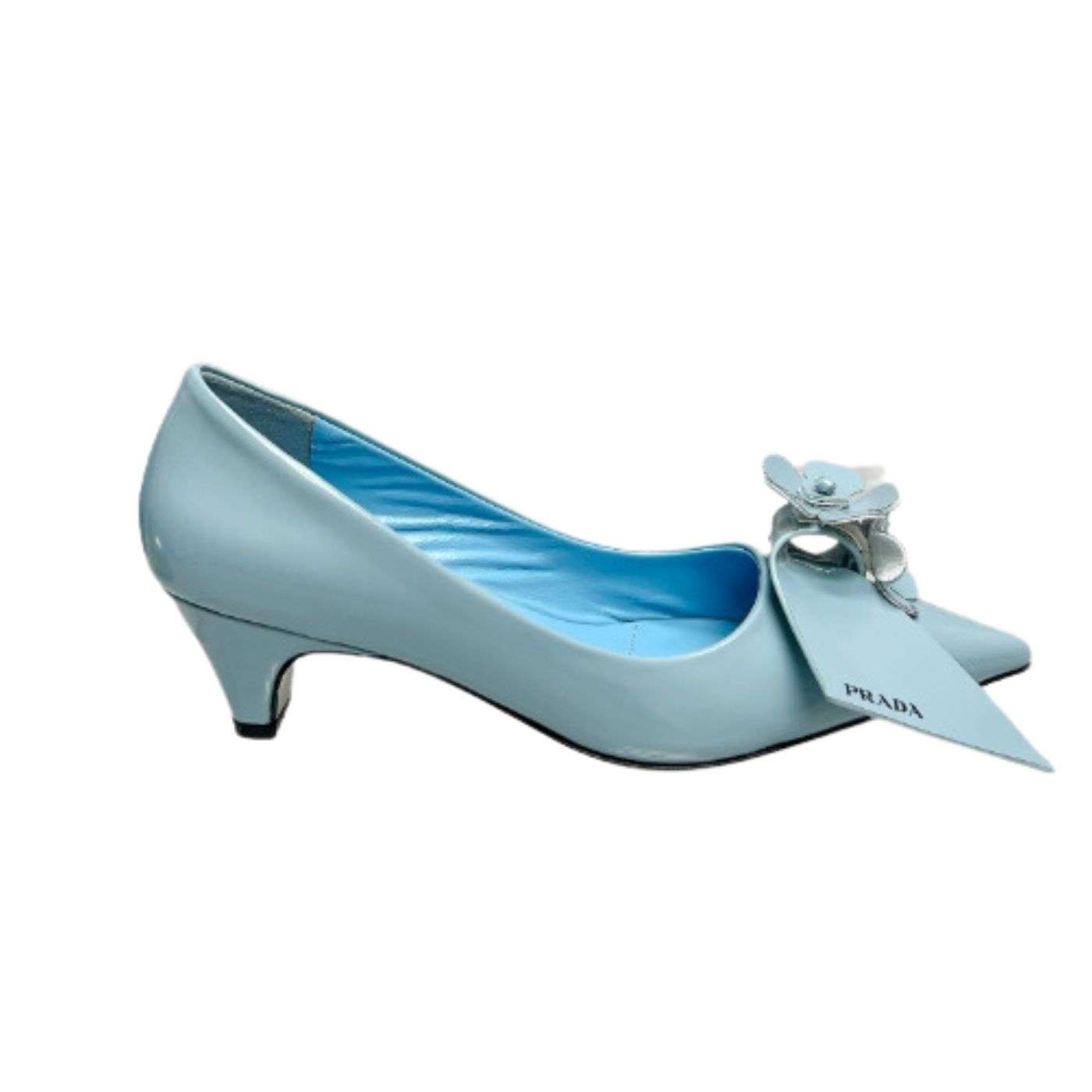 Prada Patent Pumps Jade Green For Women