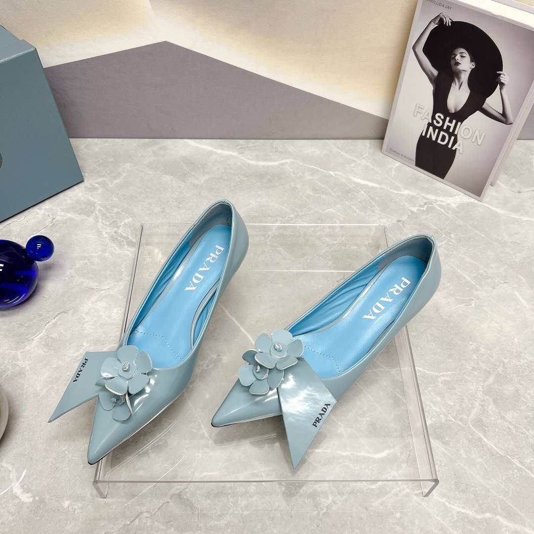 Prada Patent Pumps Jade Green For Women
