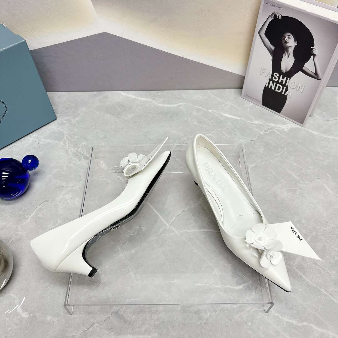 Prada Patent Pumps White For Women