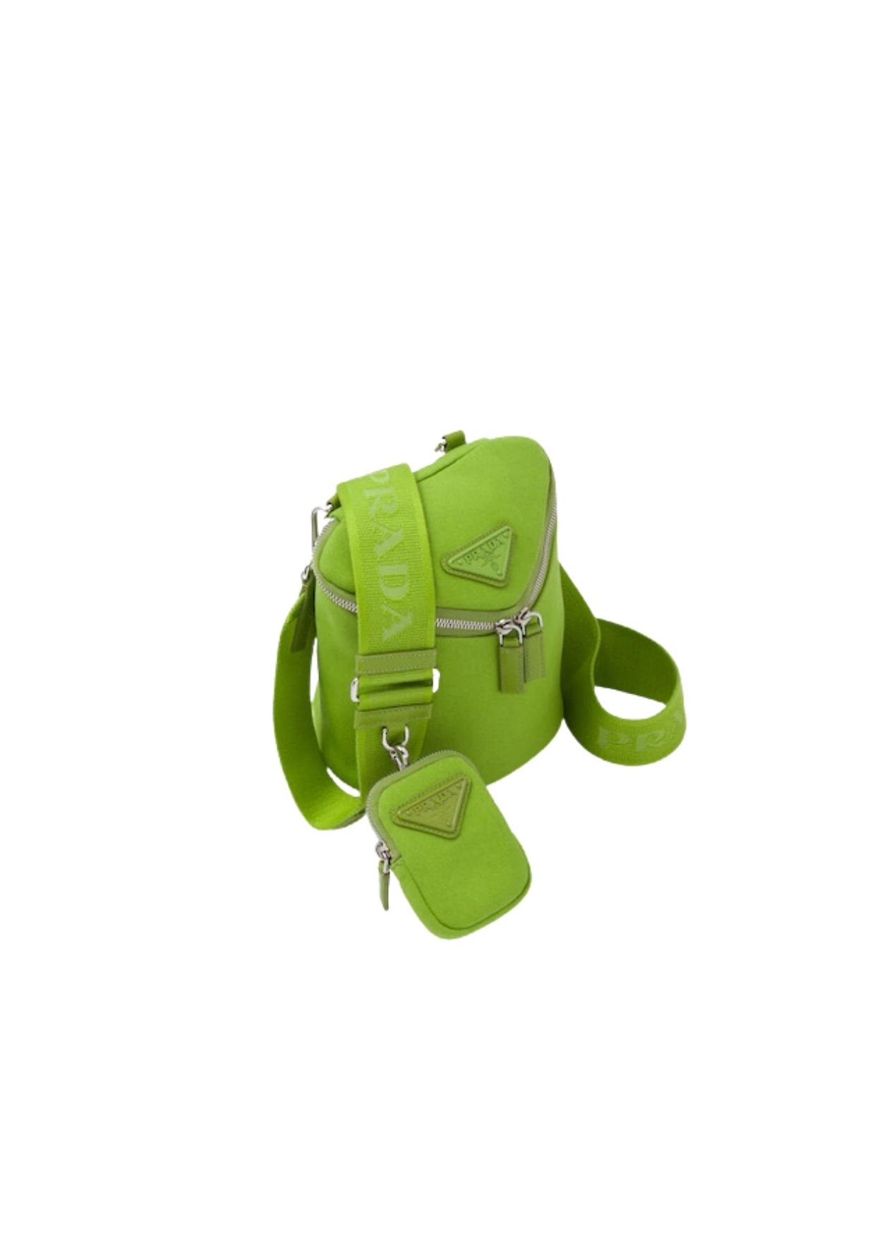 Prada Prada Canvas Shoulder Bag Green For Women ?2VH147_010_F0613_V_OOO