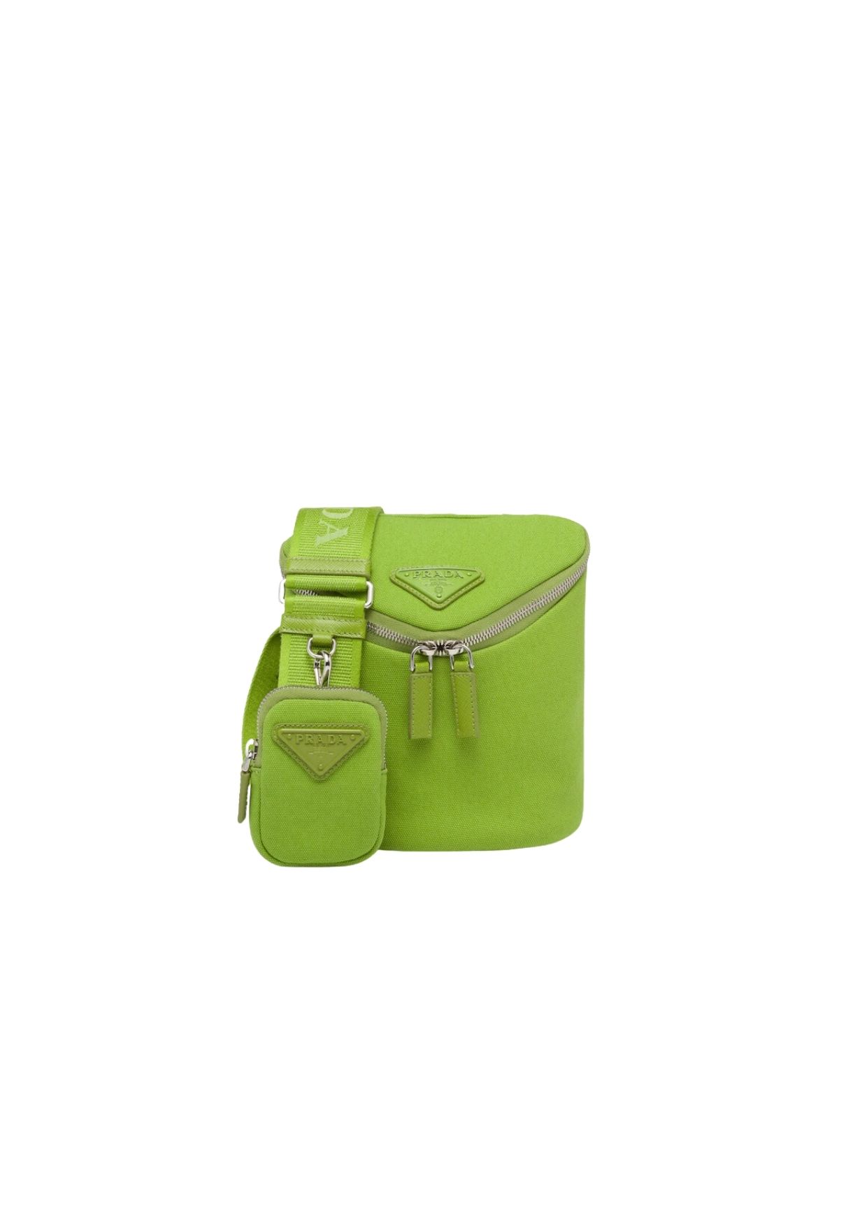 Prada Prada Canvas Shoulder Bag Green For Women ?2VH147_010_F0613_V_OOO