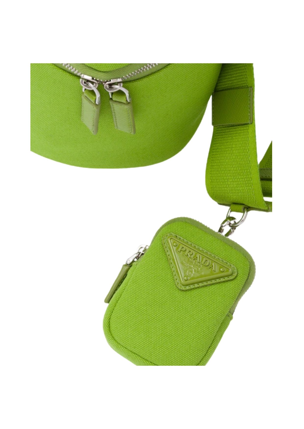 Prada Prada Canvas Shoulder Bag Green For Women ?2VH147_010_F0613_V_OOO