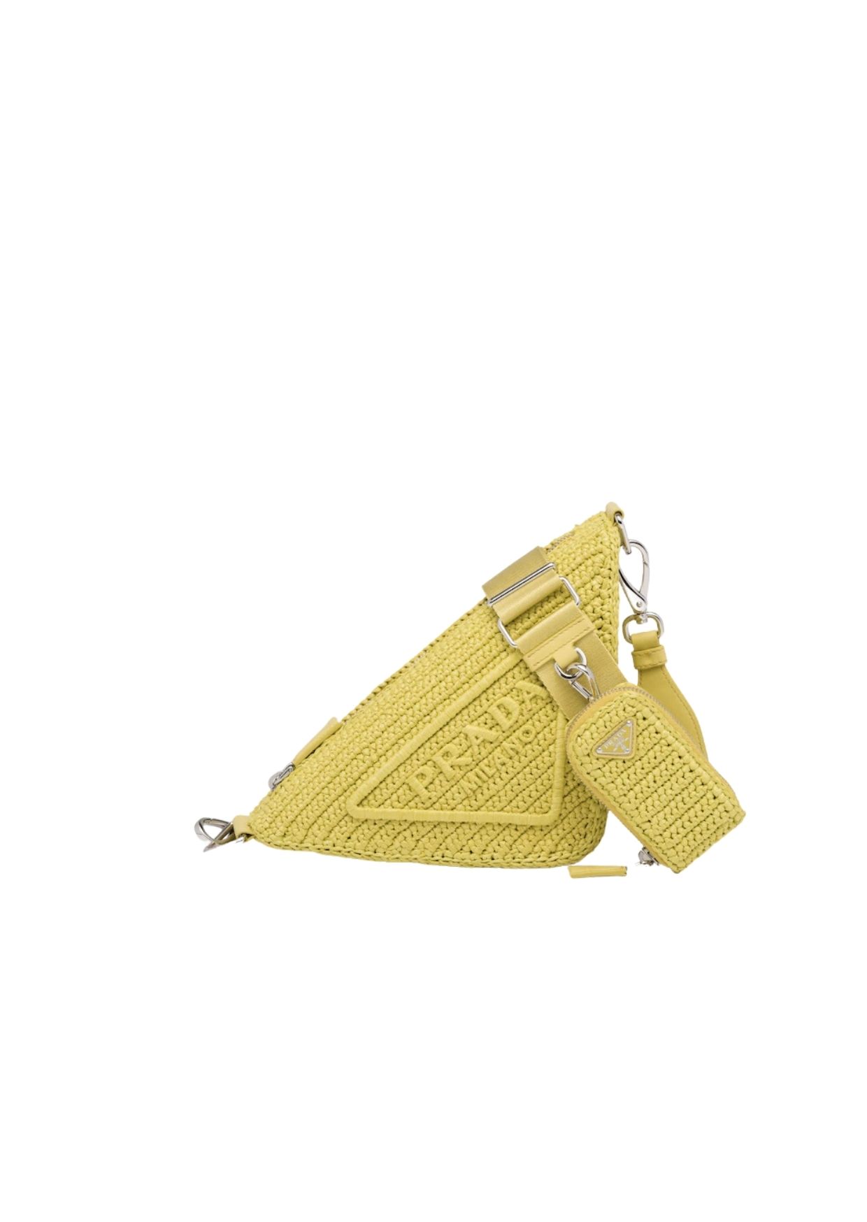 Prada Raffia Prada Triangle Bag Green For Women 1BH190_2A2T_F0322_V_DRO