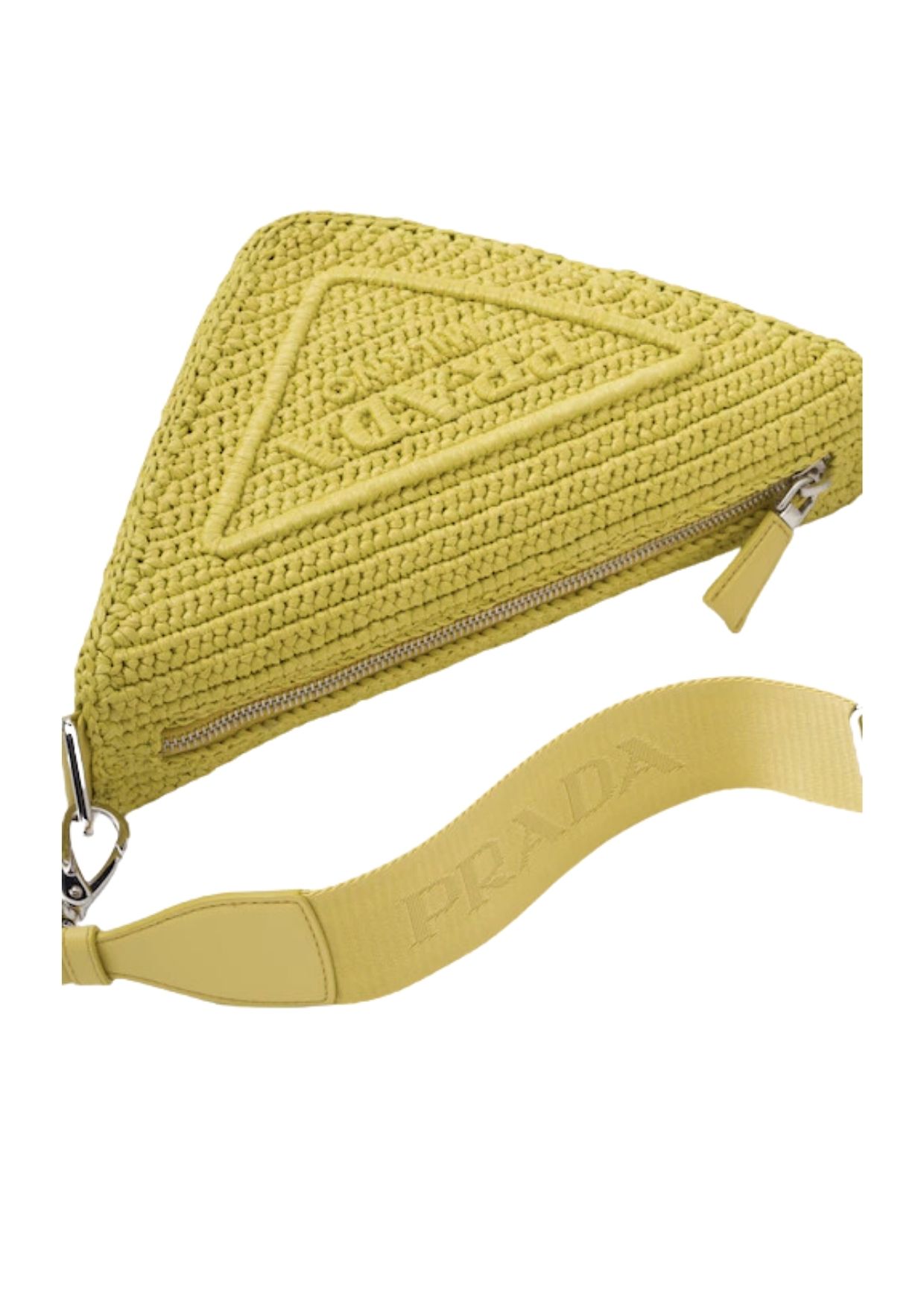 Prada Raffia Prada Triangle Bag Green For Women 1BH190_2A2T_F0322_V_DRO