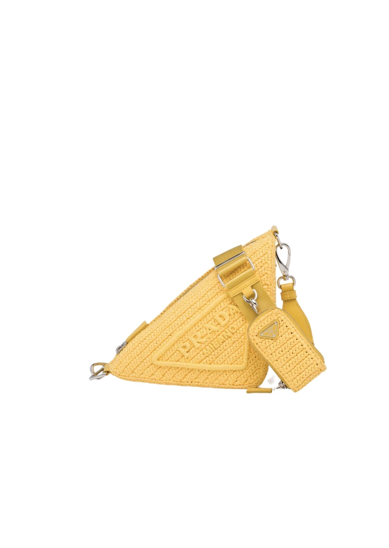 Prada Raffia Prada Triangle Bag Yellow For Women 1BH190_2A2T_F0010_V_DRO