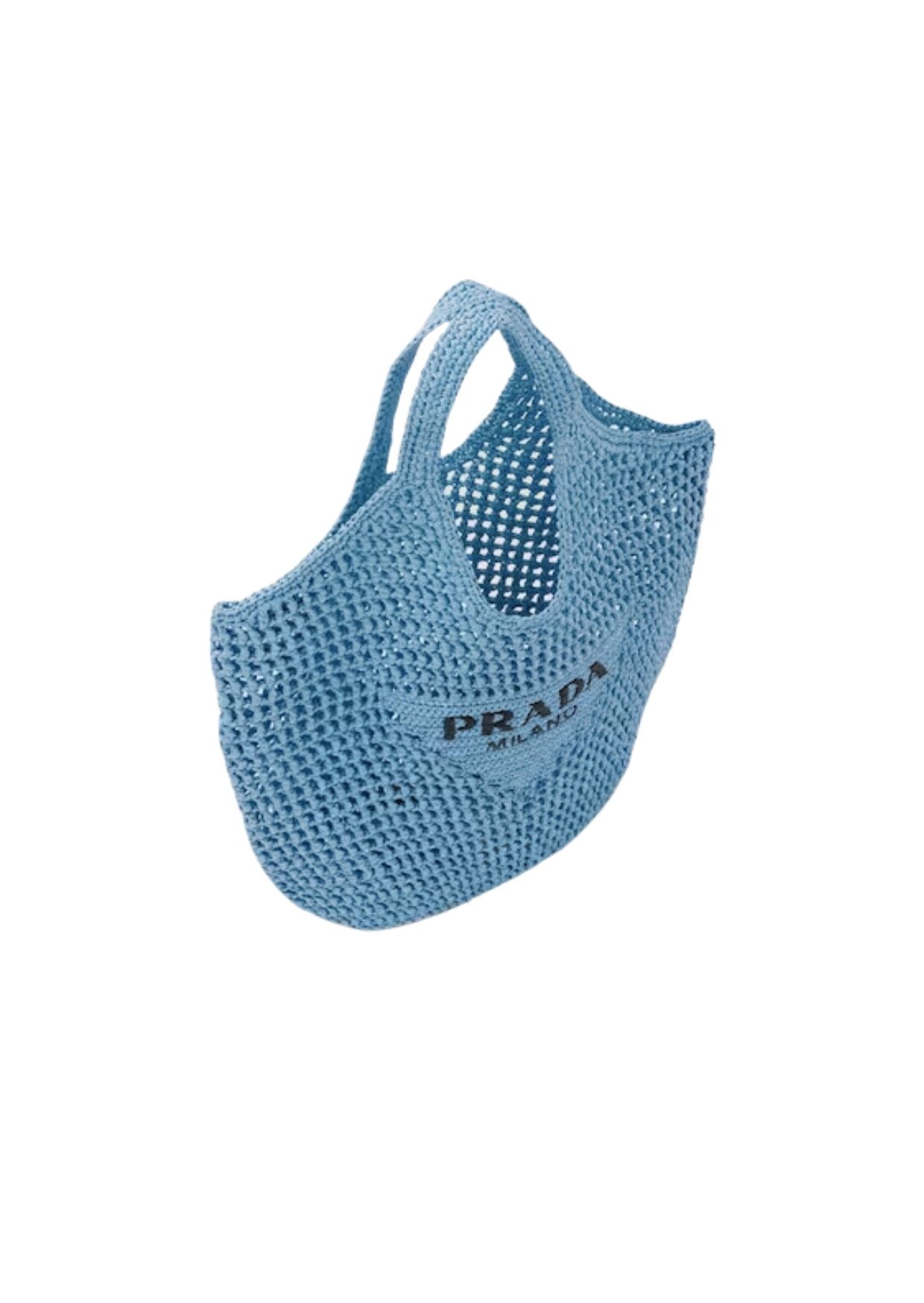 Prada Raffia Tote Bag Blue For Women 1BG424_2A2T_F0076_V_OOO