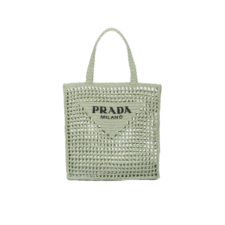 Prada Raffia Tote Bag Green For Women- 1BG393_2A2T_F0934_V_OOO